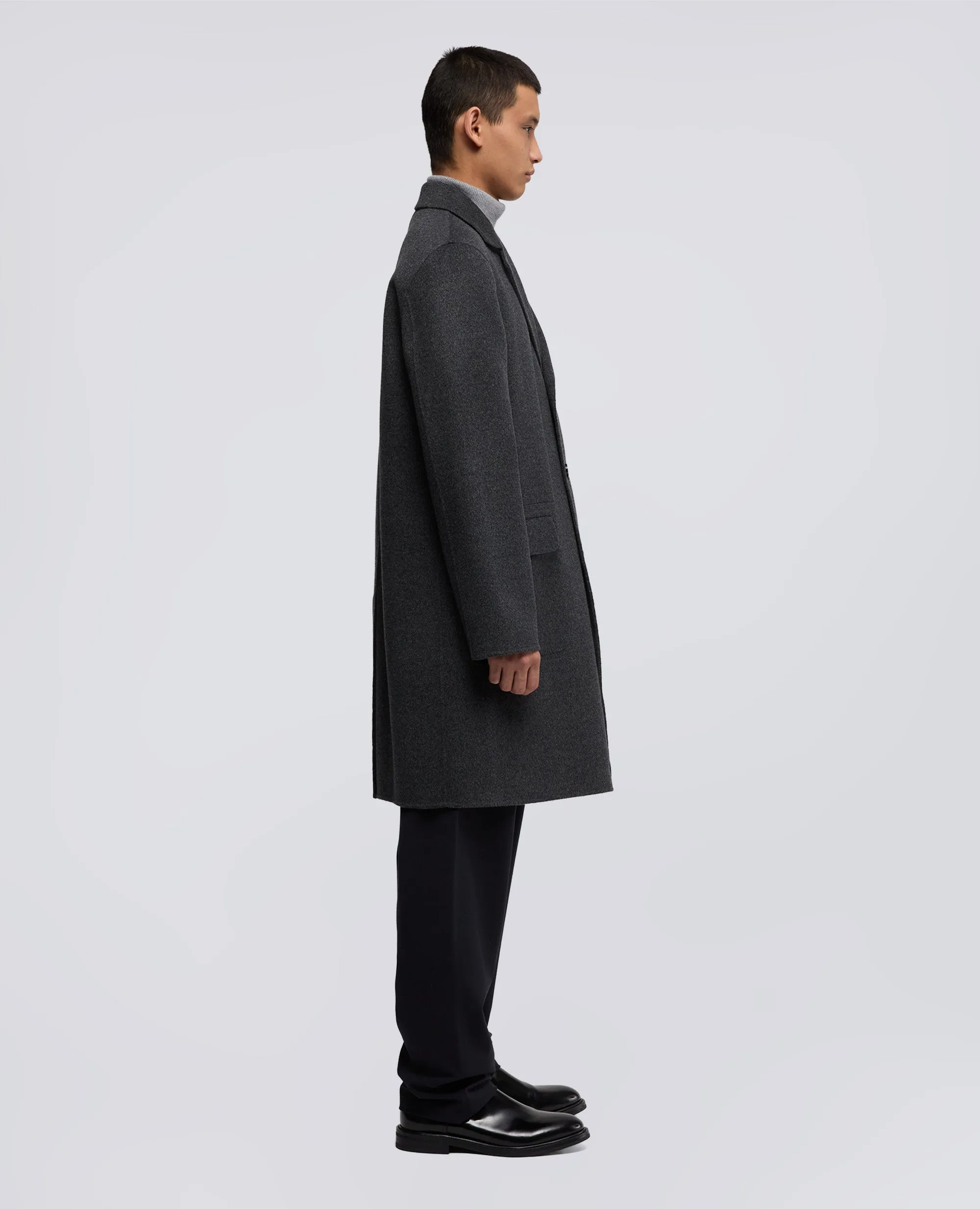 CAPPOTTO FRANKLIN IN DOUBLE DI LANA - ANTRACITE sold by Aspesi product image thumbnail 4