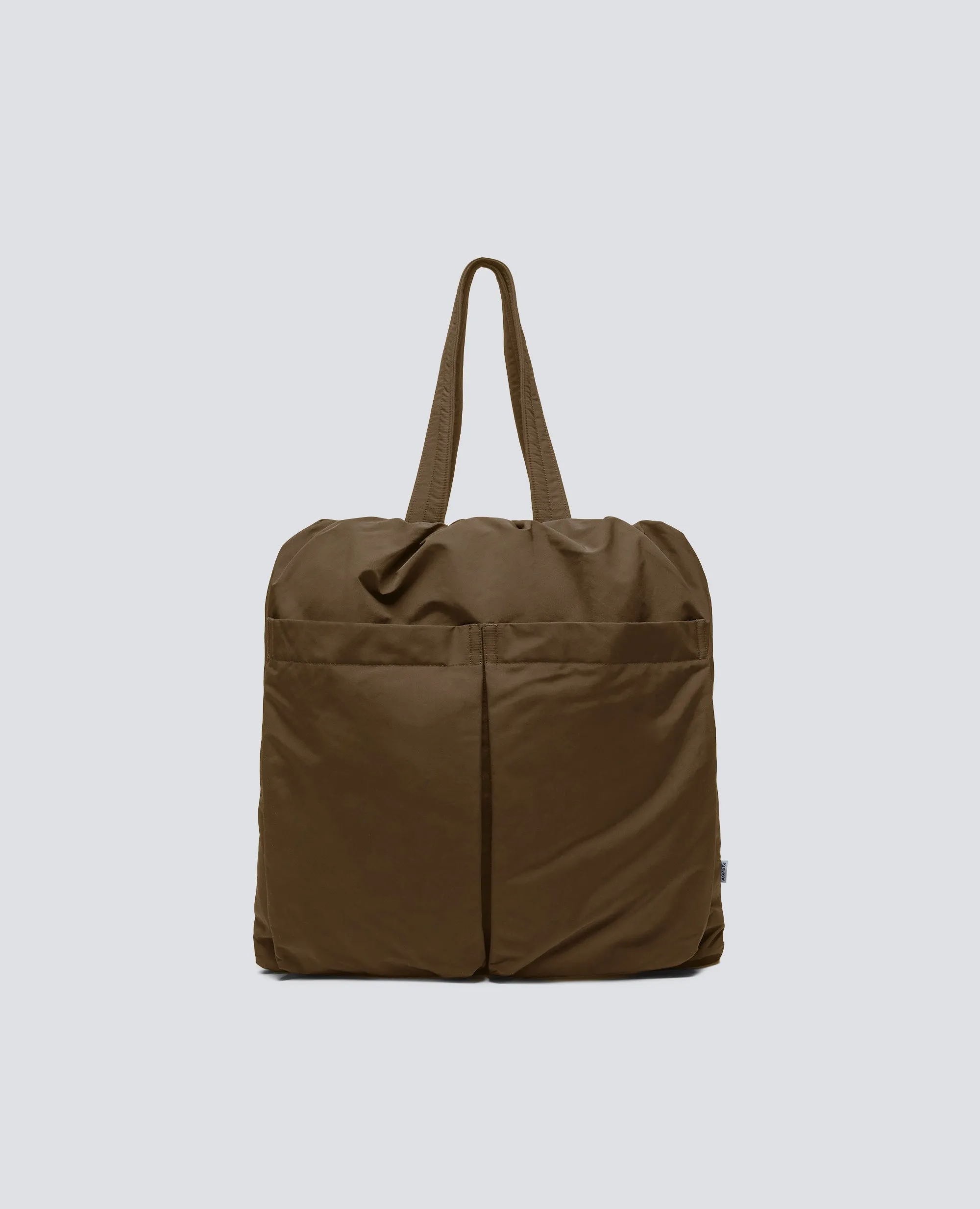 BORSA SHOPPER IN TELA DI MISTO COTONE - MILITARE sold by Aspesi