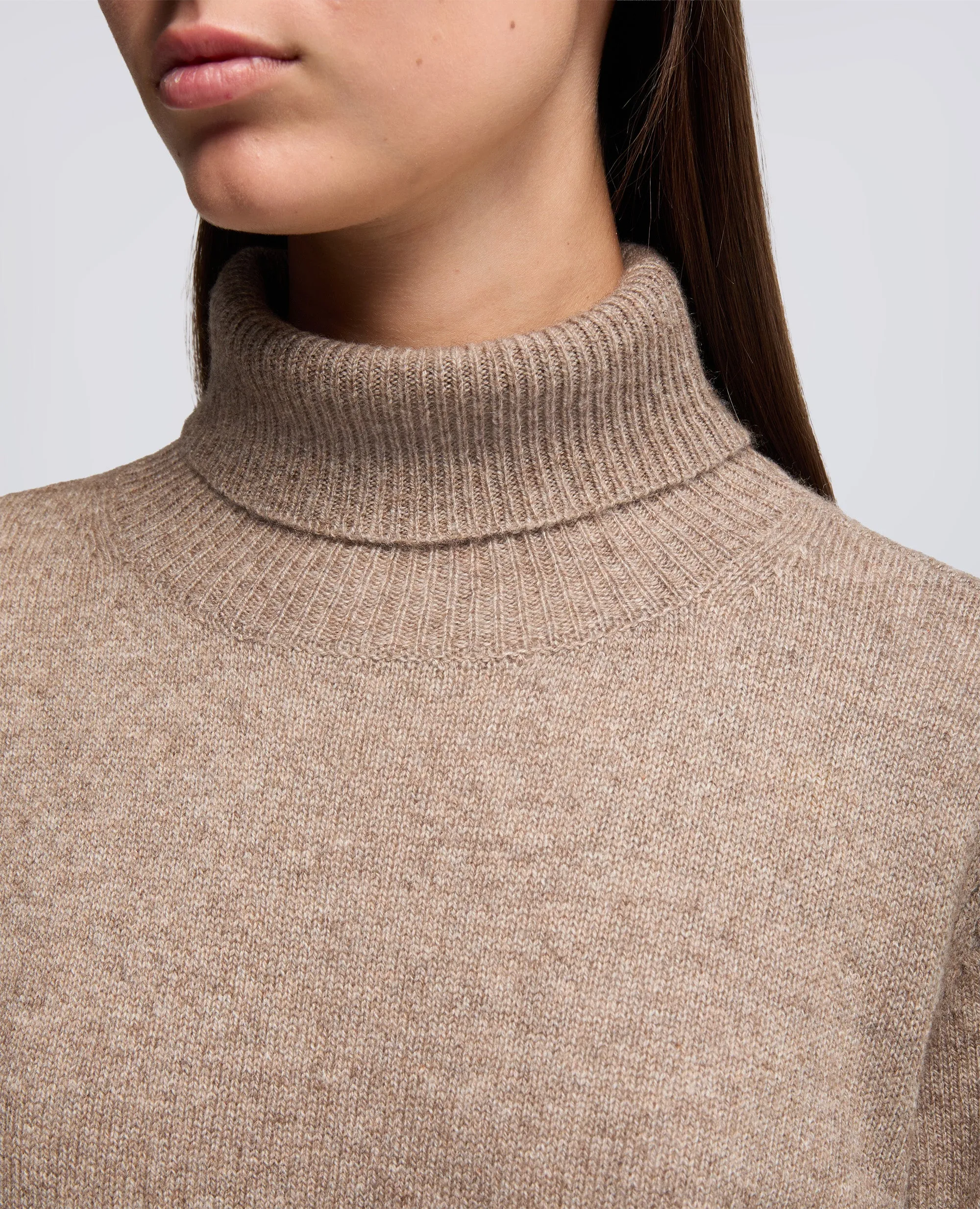 MAGLIA DOLCEVITA IN MISTO LANA, YAK E CASHMERE - TORTORA sold by Aspesi product image thumbnail 4