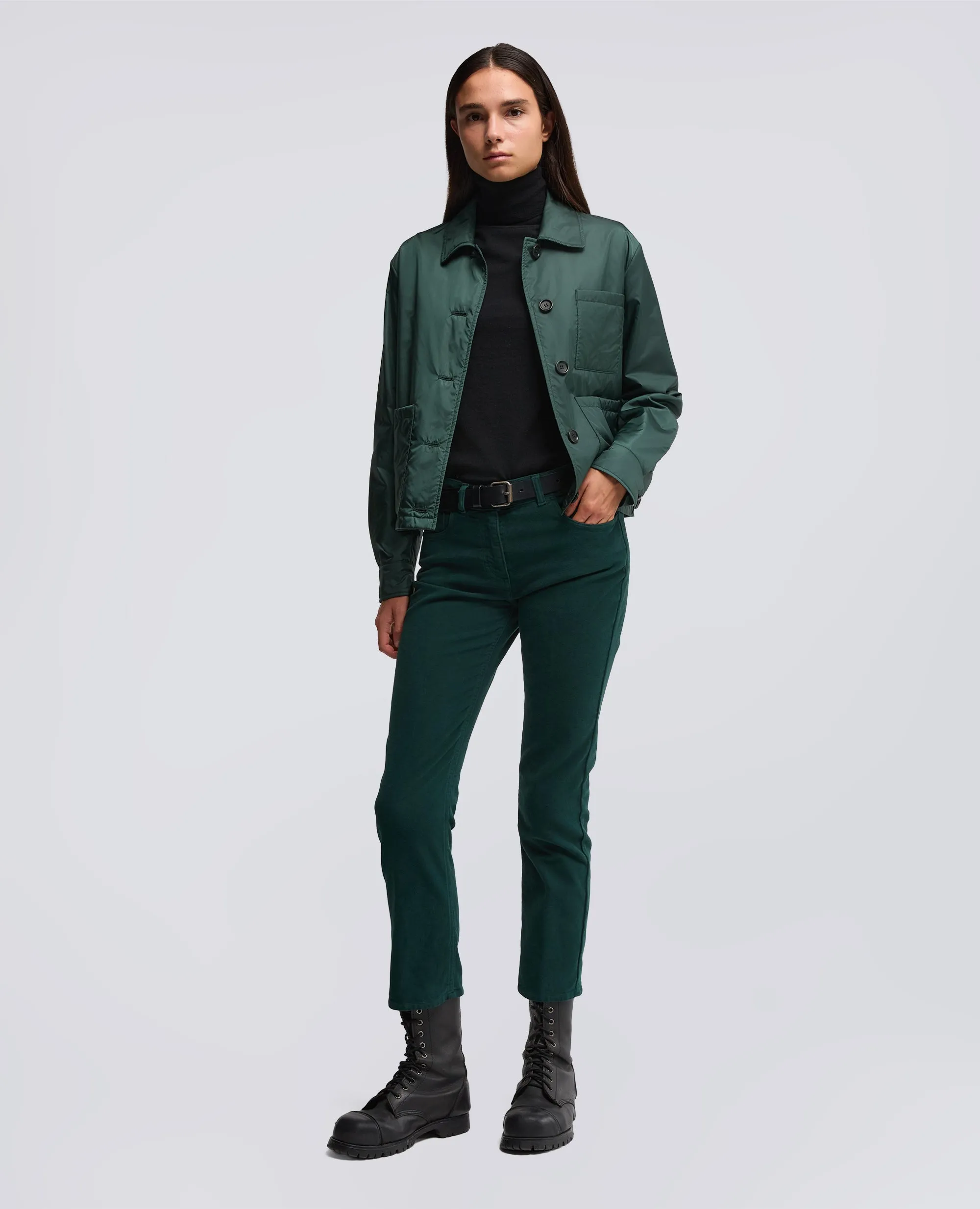 PANTALONE IN FUSTAGNO STRETCH - VERDE INGLESE sold by Aspesi product image thumbnail 2