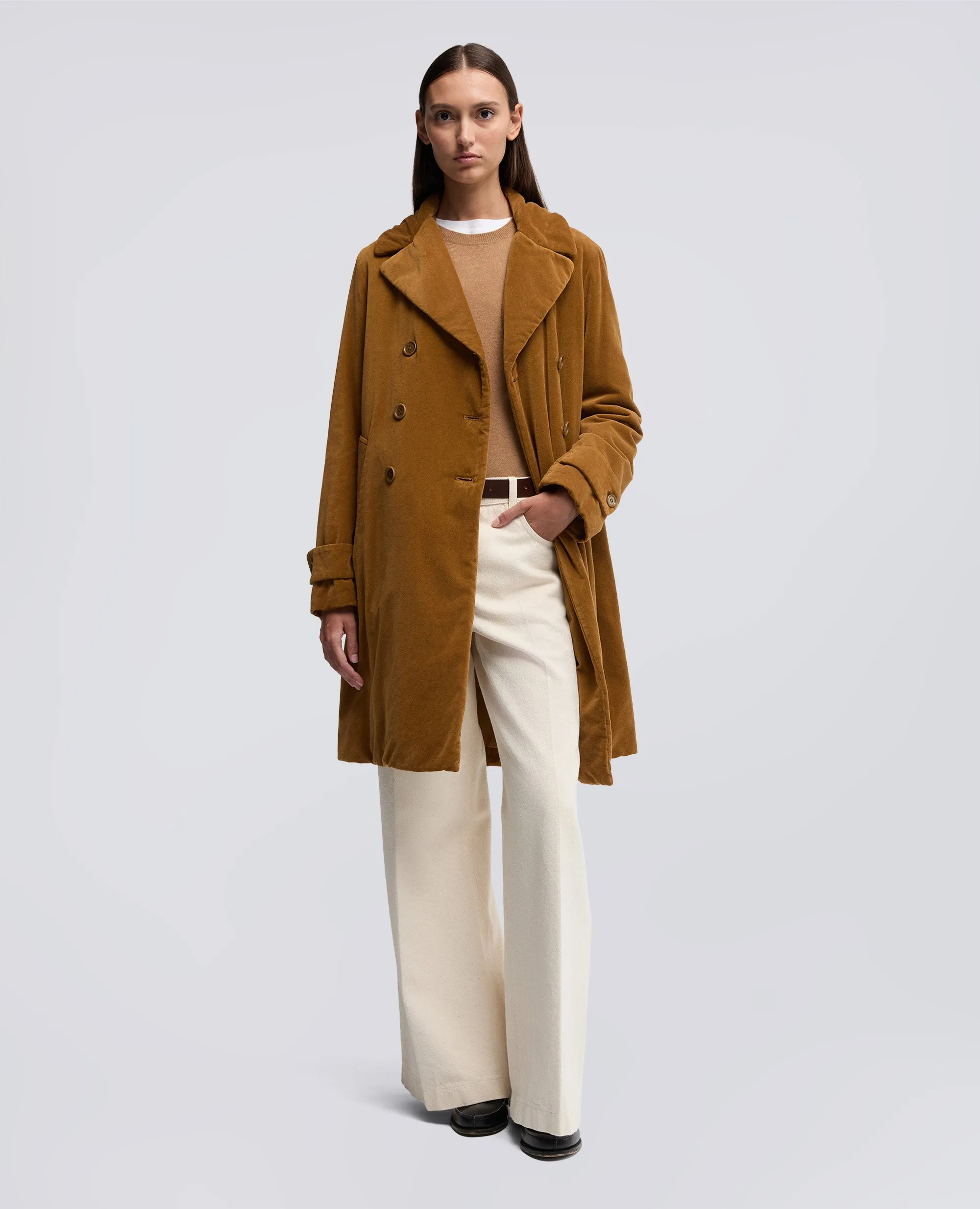 CAPPOTTO IN VELLUTO LISCIO - BISCOTTO sold by Aspesi product image thumbnail 2