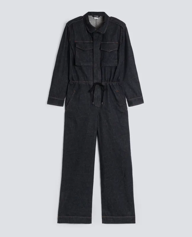 TUTA IN DENIM CON MAXI TASCHE - DENIM sold by Aspesi