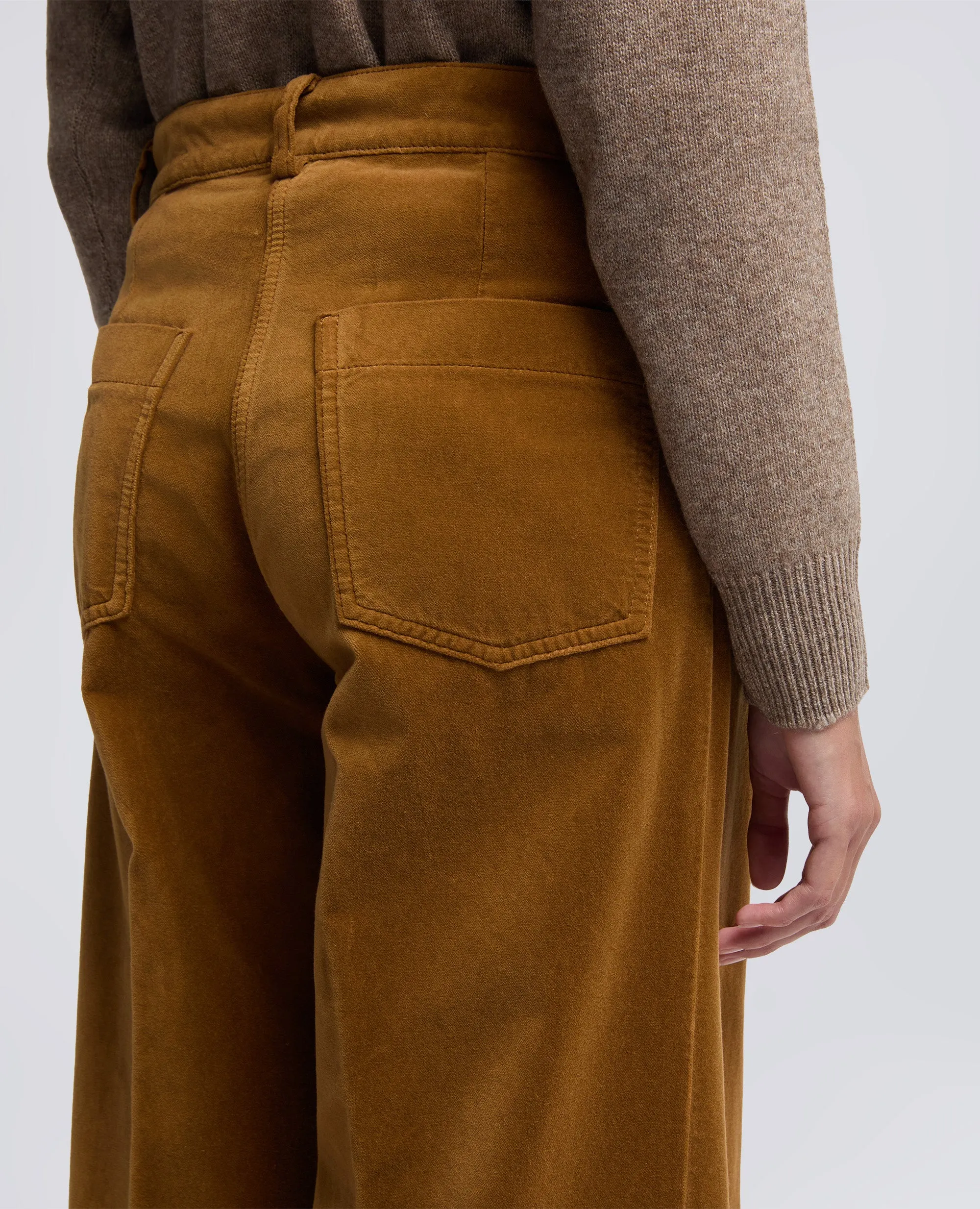 PANTALONE AMPIO IN VELLUTO LISCIO - BISCOTTO sold by Aspesi product image thumbnail 4