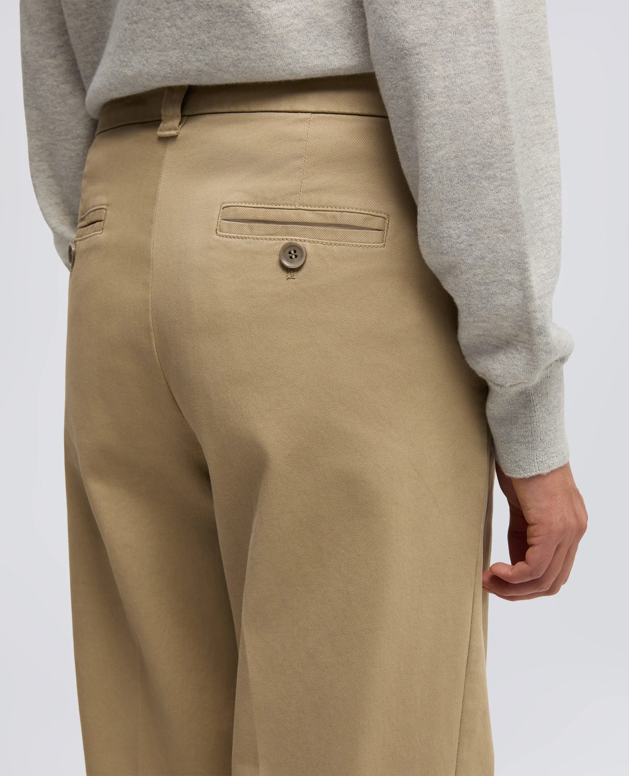 PANTALONE IN GABARDINA DI COTONE - KHAKI sold by Aspesi product image thumbnail 4