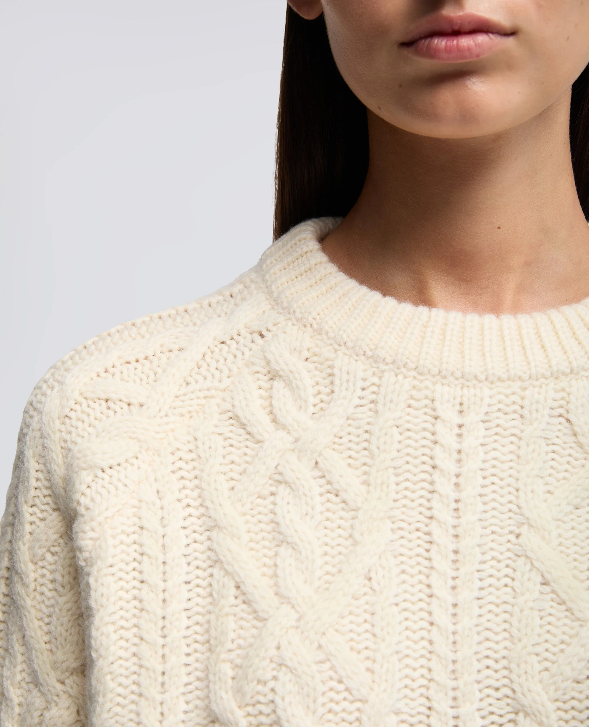 MAGLIA GIROCOLLO IN LANA - NATURALE sold by Aspesi product image thumbnail 4