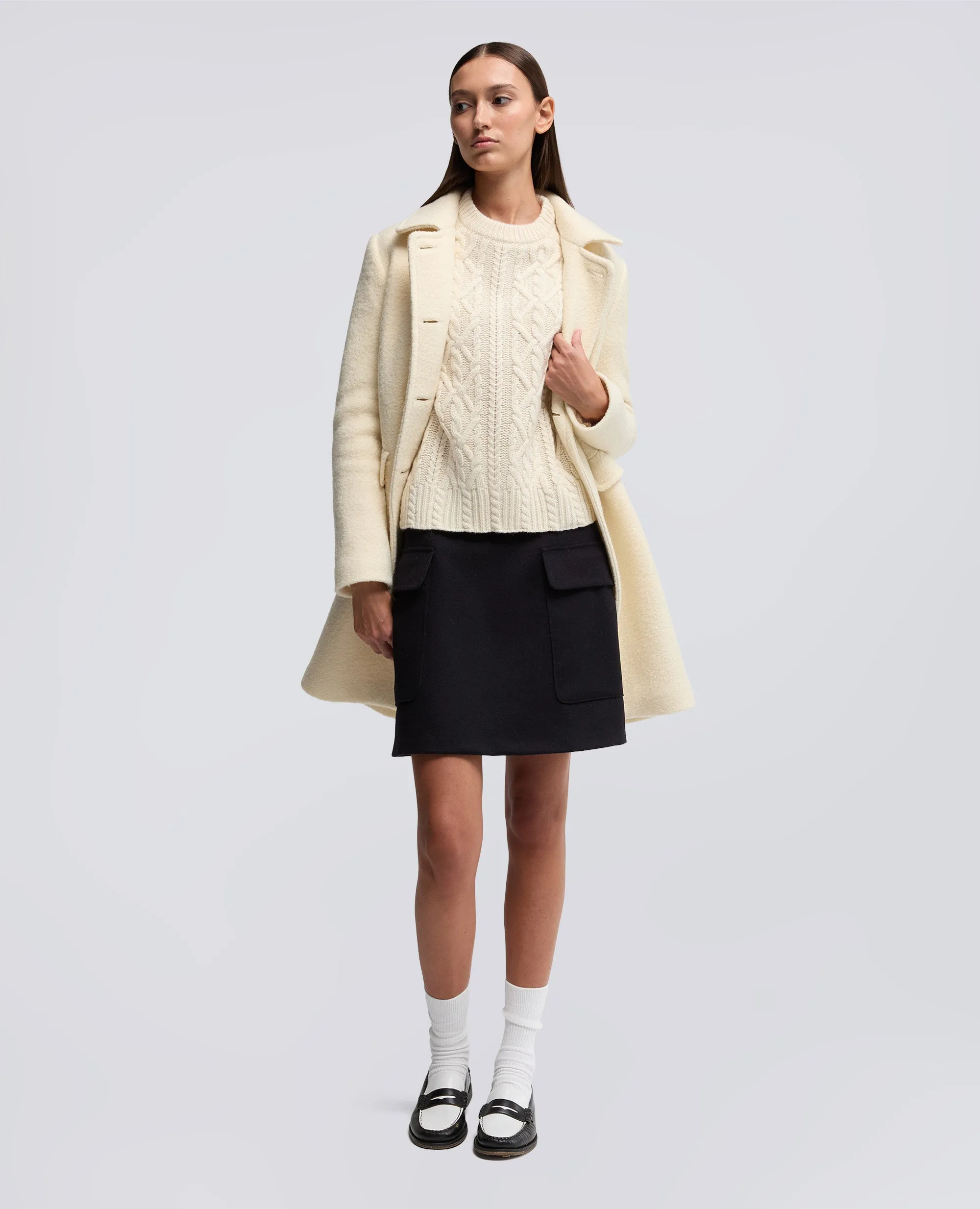 MAGLIA GIROCOLLO IN LANA - NATURALE sold by Aspesi product image thumbnail 2