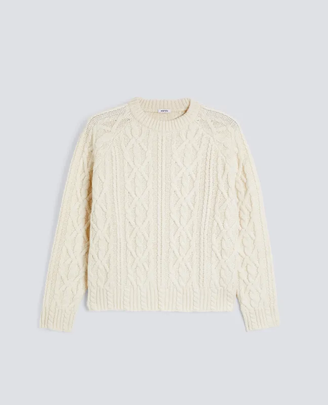 MAGLIA GIROCOLLO IN LANA - NATURALE made by Aspesi