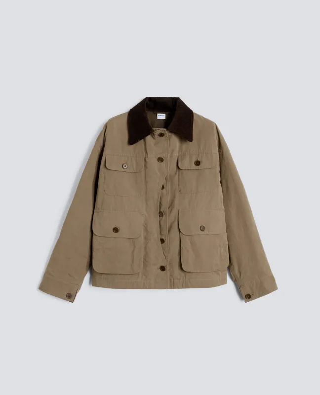 GIUBBOTTO IN TELA DI MISTO COTONE - TORTORA sold by Aspesi