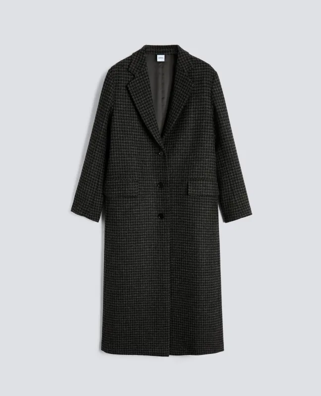 CAPPOTTO IN LANA SHETLAND - NERO made by Aspesi