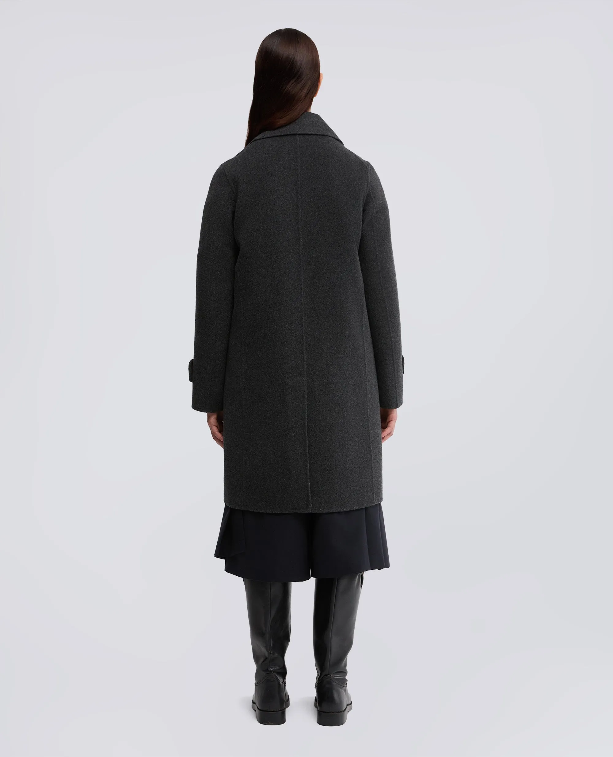 CAPPOTTO IN DOUBLE DI LANA - ANTRACITE sold by Aspesi product image thumbnail 4