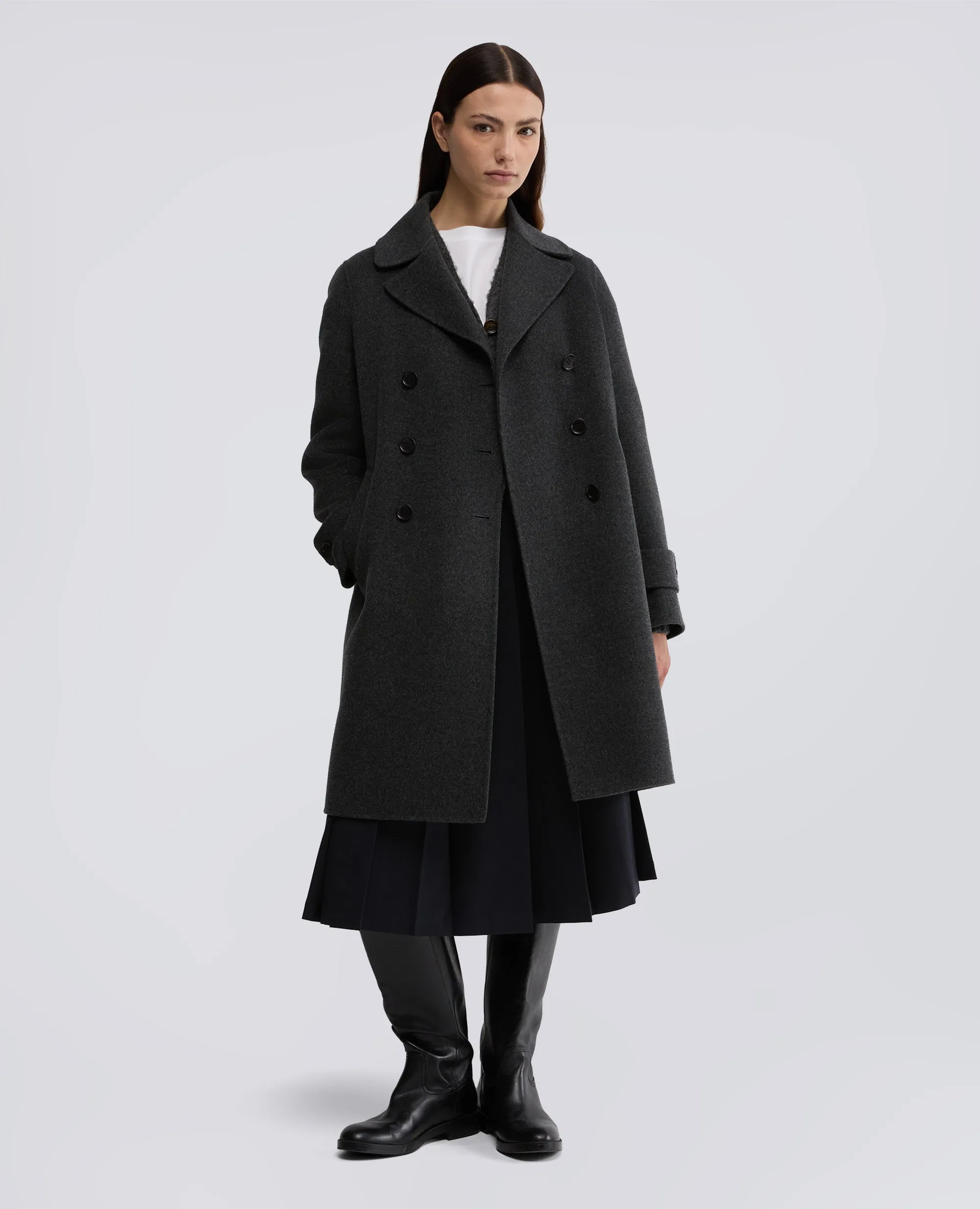 CAPPOTTO IN DOUBLE DI LANA - ANTRACITE sold by Aspesi product image thumbnail 2