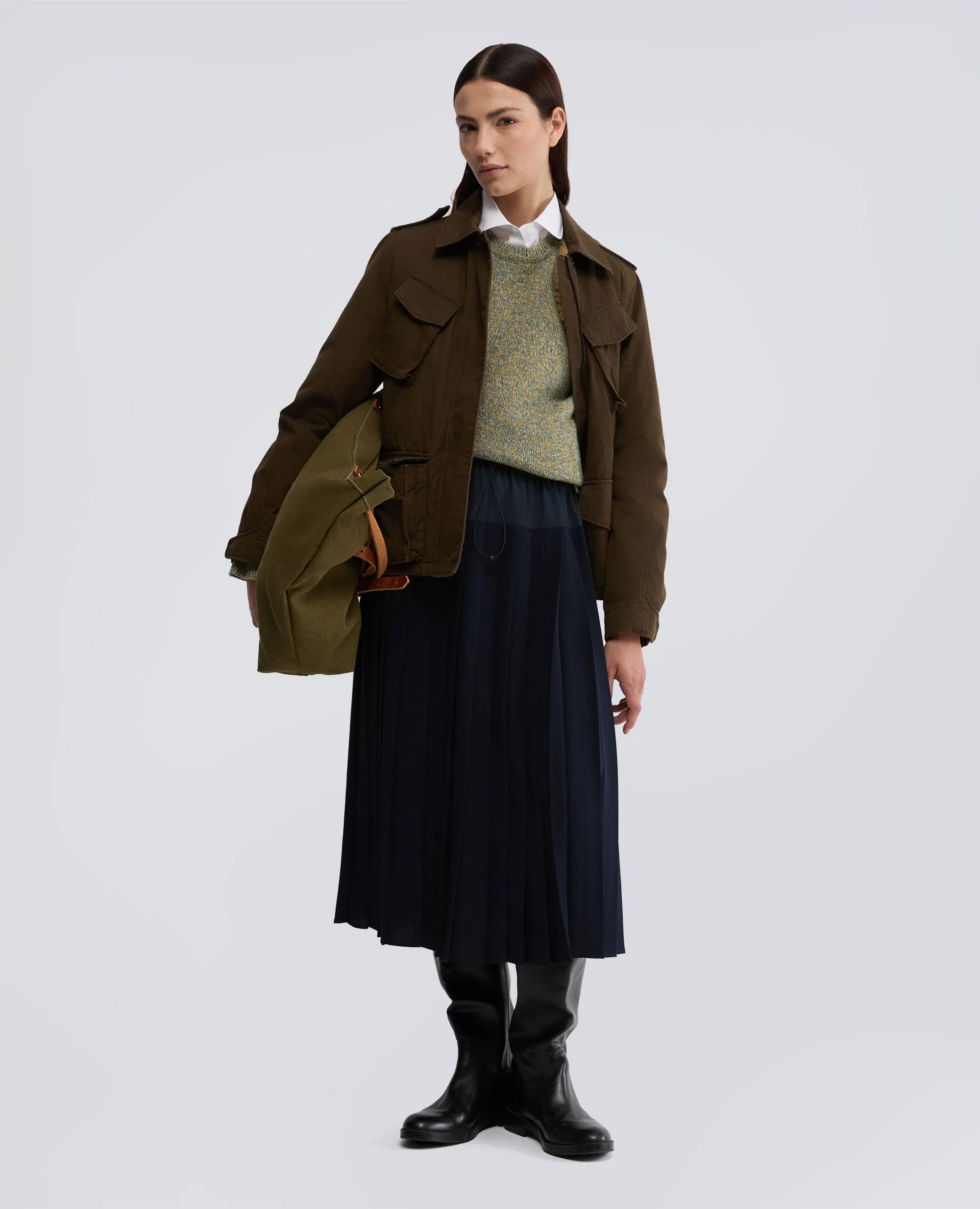 MAGLIA GIROCOLLO IN LANA MOULINE - TURCHESE sold by Aspesi product image thumbnail 2