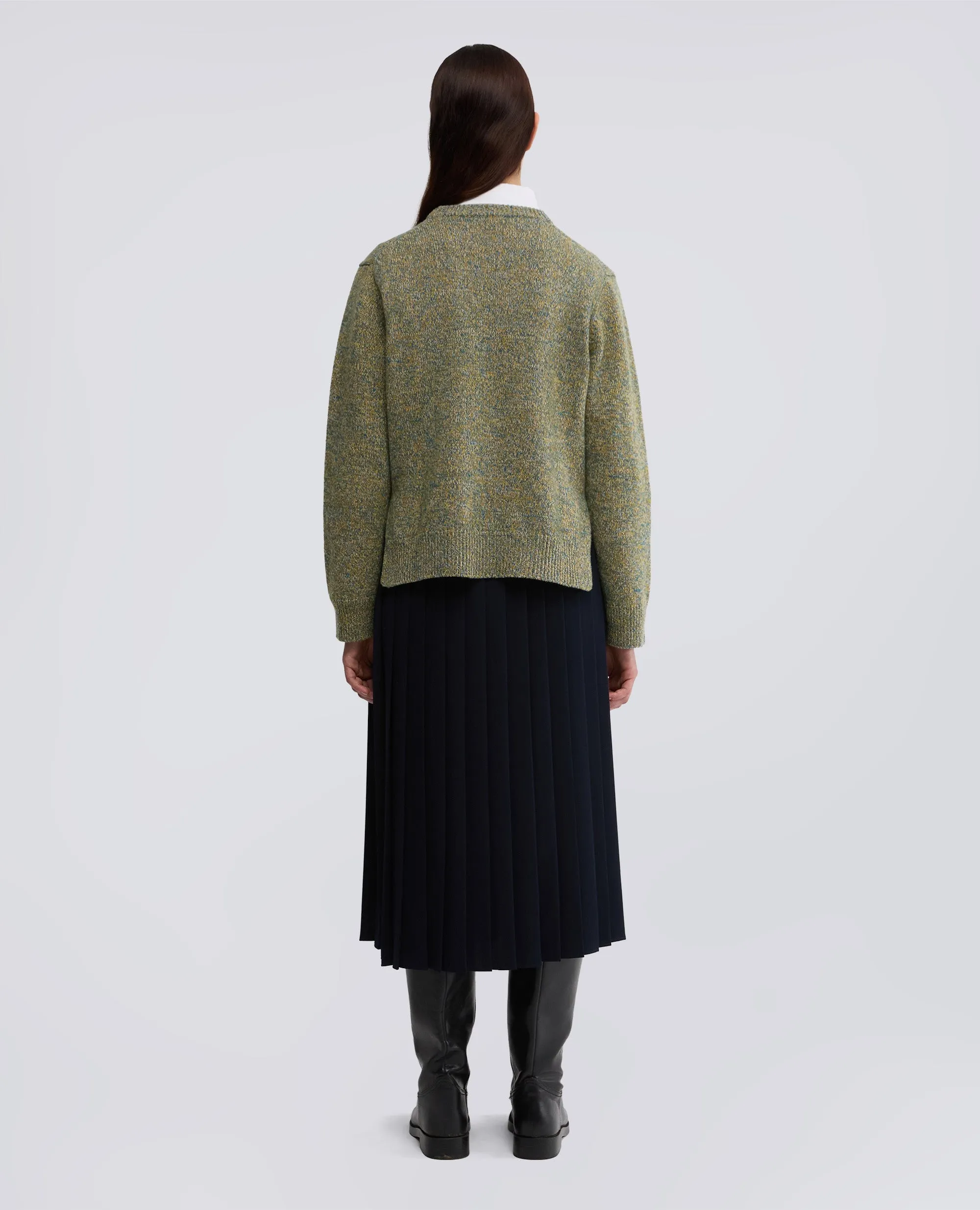 MAGLIA GIROCOLLO IN LANA MOULINE - TURCHESE sold by Aspesi product image thumbnail 3