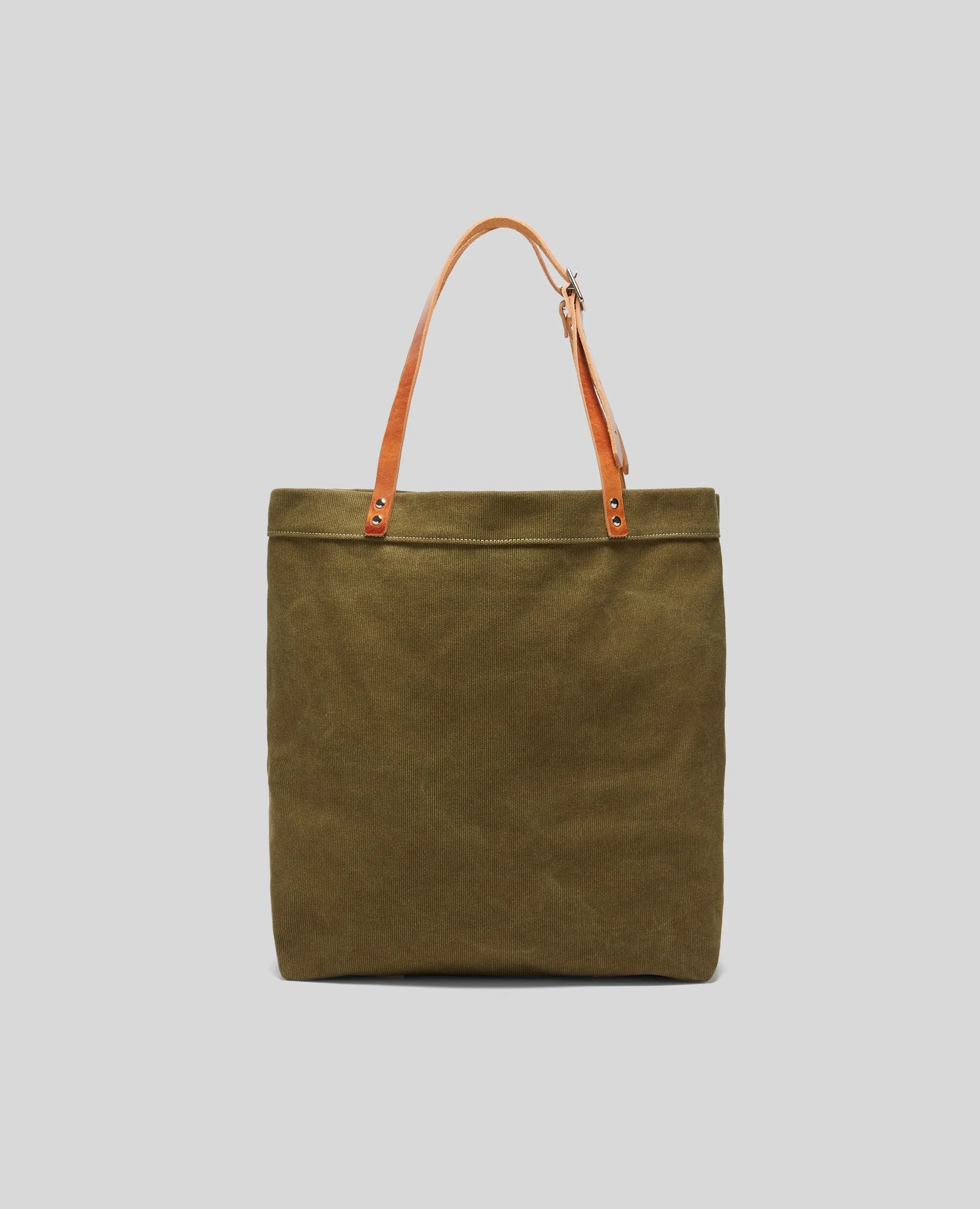 BORSA SHOPPER IN TELA DI COTONE - SALVIA sold by Aspesi