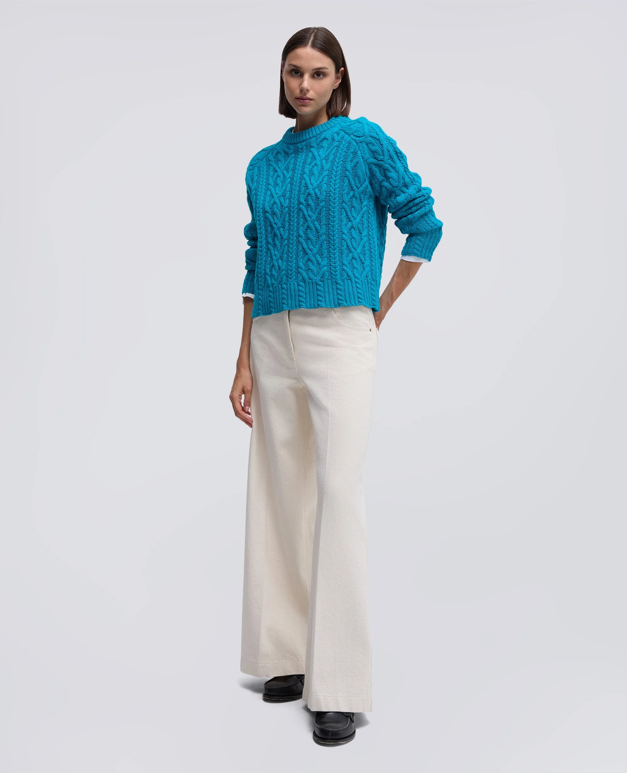MAGLIA GIROCOLLO IN LANA - TURCHESE sold by Aspesi product image thumbnail 2