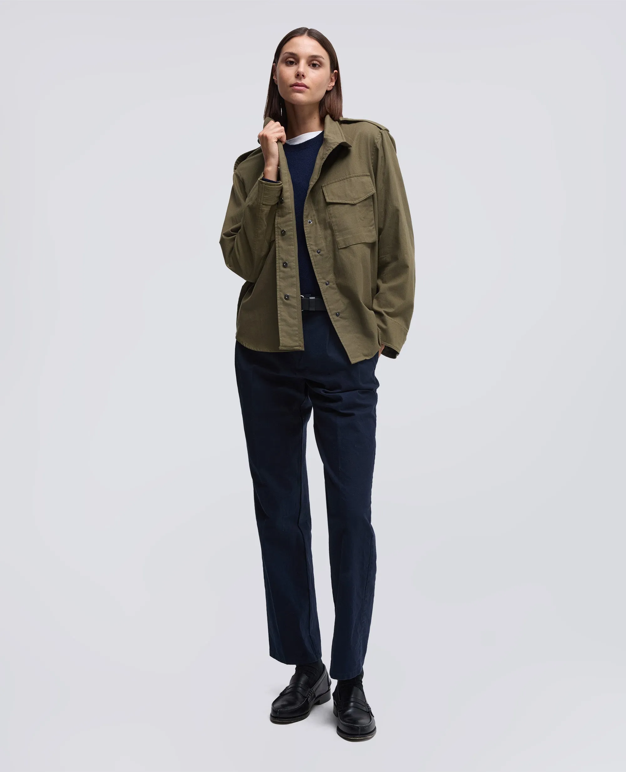 CAMICIA MILITARE IN TWILL DI COTONE - MILITARE sold by Aspesi product image thumbnail 2