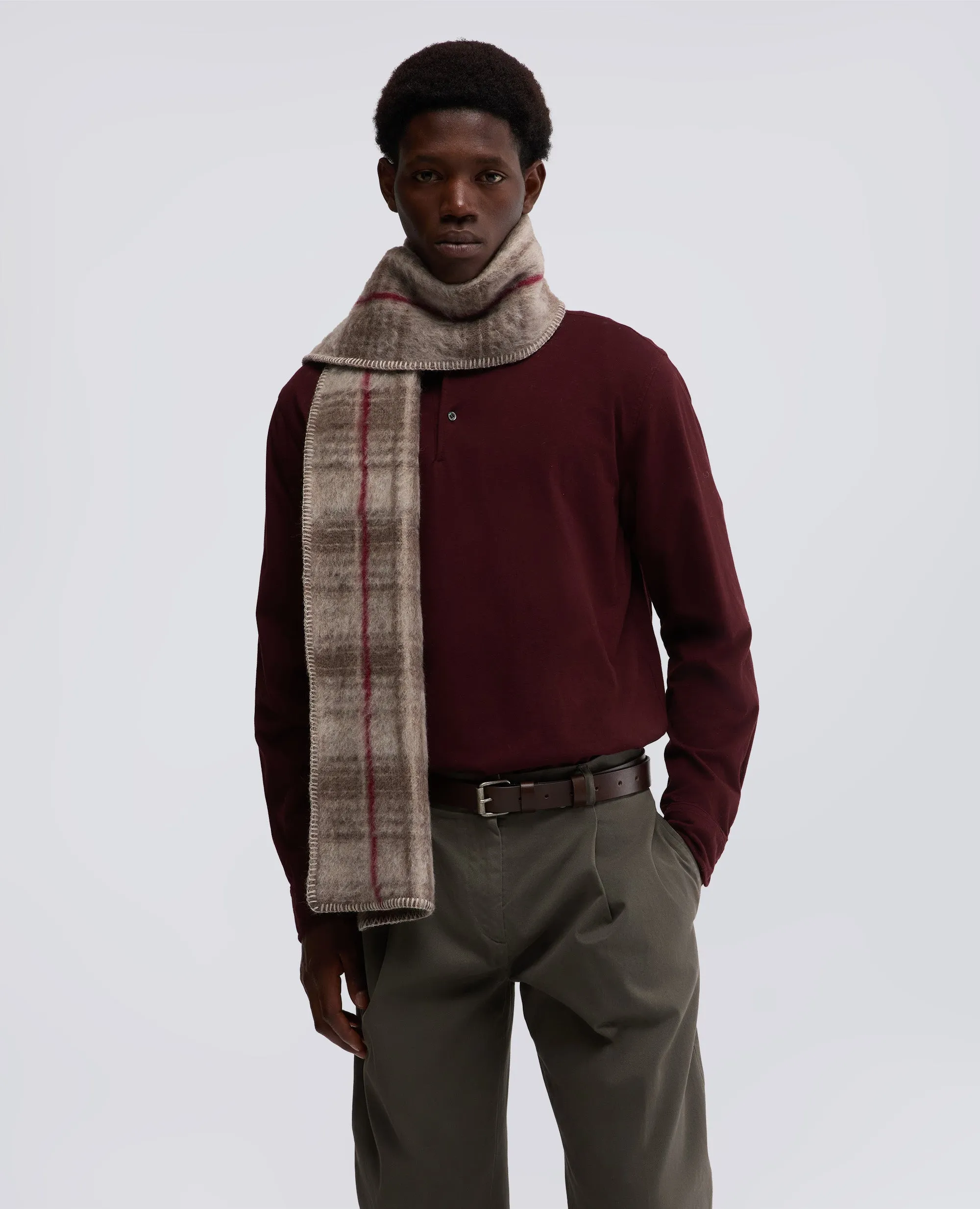 SCIARPA IN LANA PIRENAICA - CHECK BEIGE sold by Aspesi product image thumbnail 2