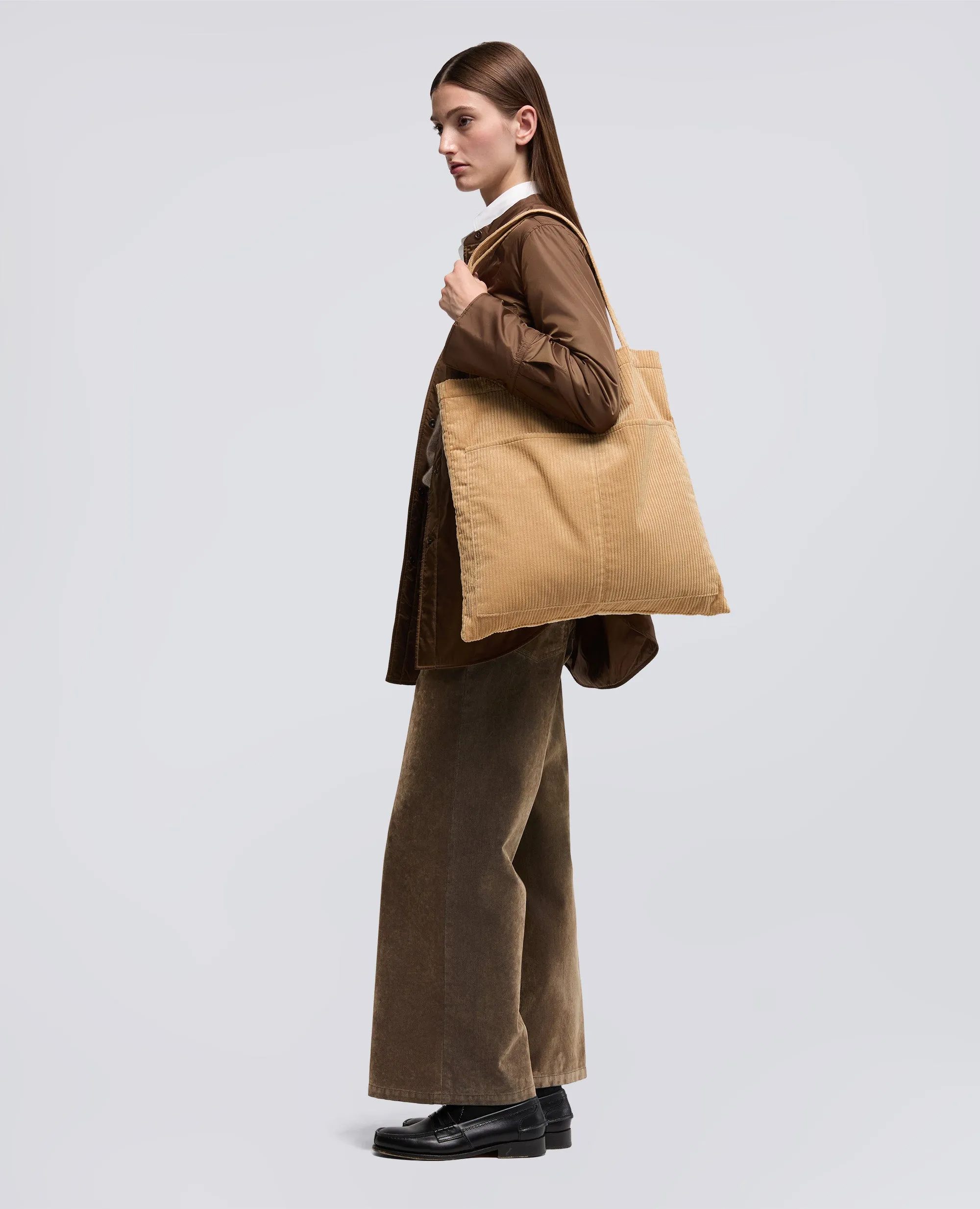 BORSA SHOPPER IN VELLUTO A COSTE - CAMMELLO sold by Aspesi product image thumbnail 4