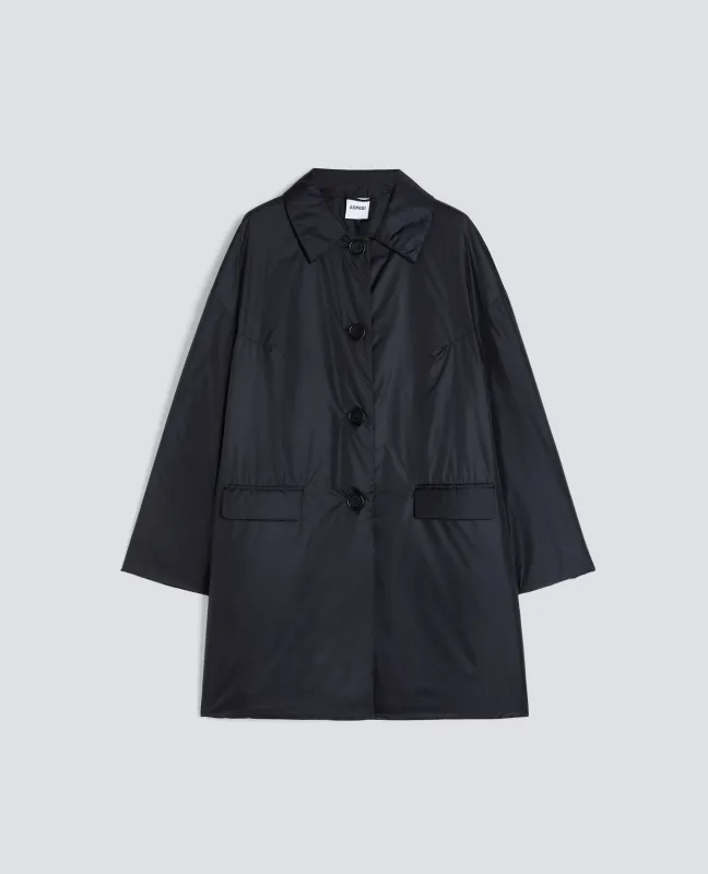 CAPPOTTO TEENA IN NYLON - NERO made by Aspesi