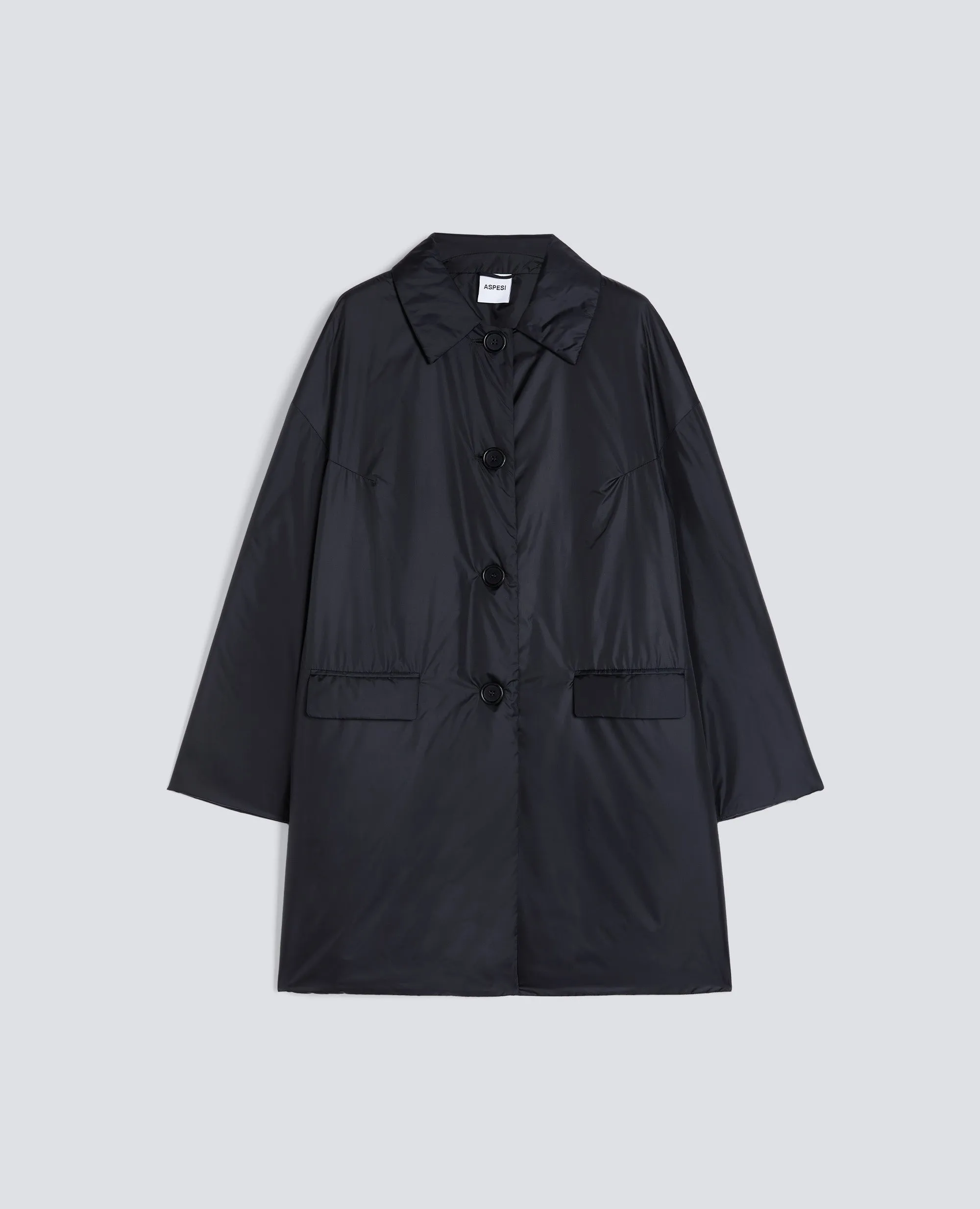 CAPPOTTO TEENA IN NYLON - NERO sold by Aspesi