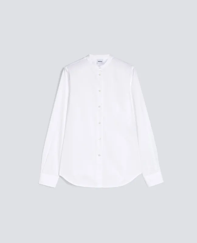 CAMICIA IN POPELINE DI COTONE - BIANCO sold by Aspesi