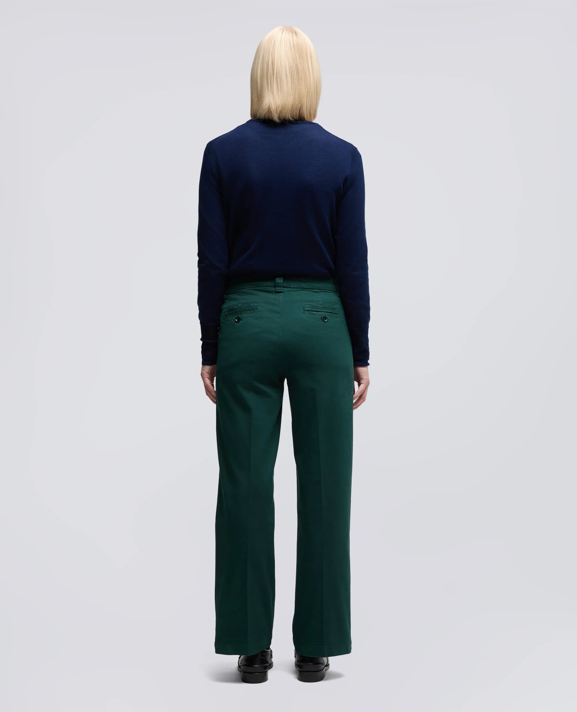 PANTALONE IN GABARDINA DI COTONE - VERDE INGLESE sold by Aspesi product image thumbnail 3