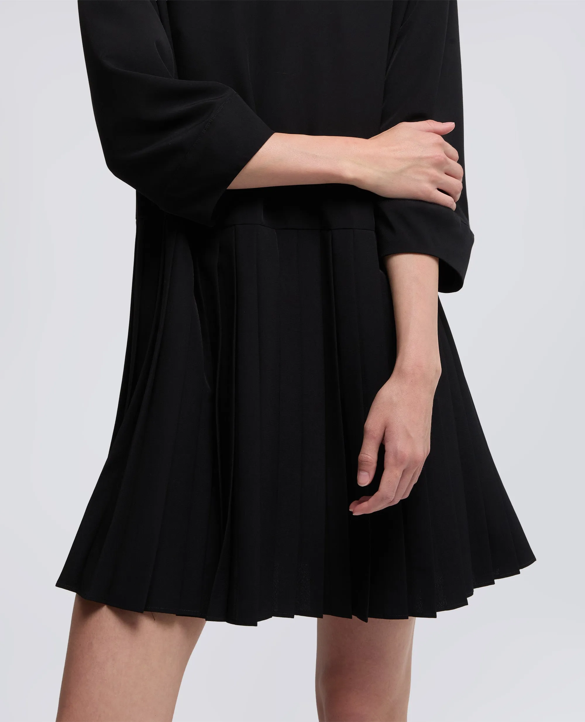 ABITO IN RASO CON GONNA PLISSE - NERO sold by Aspesi product image thumbnail 4