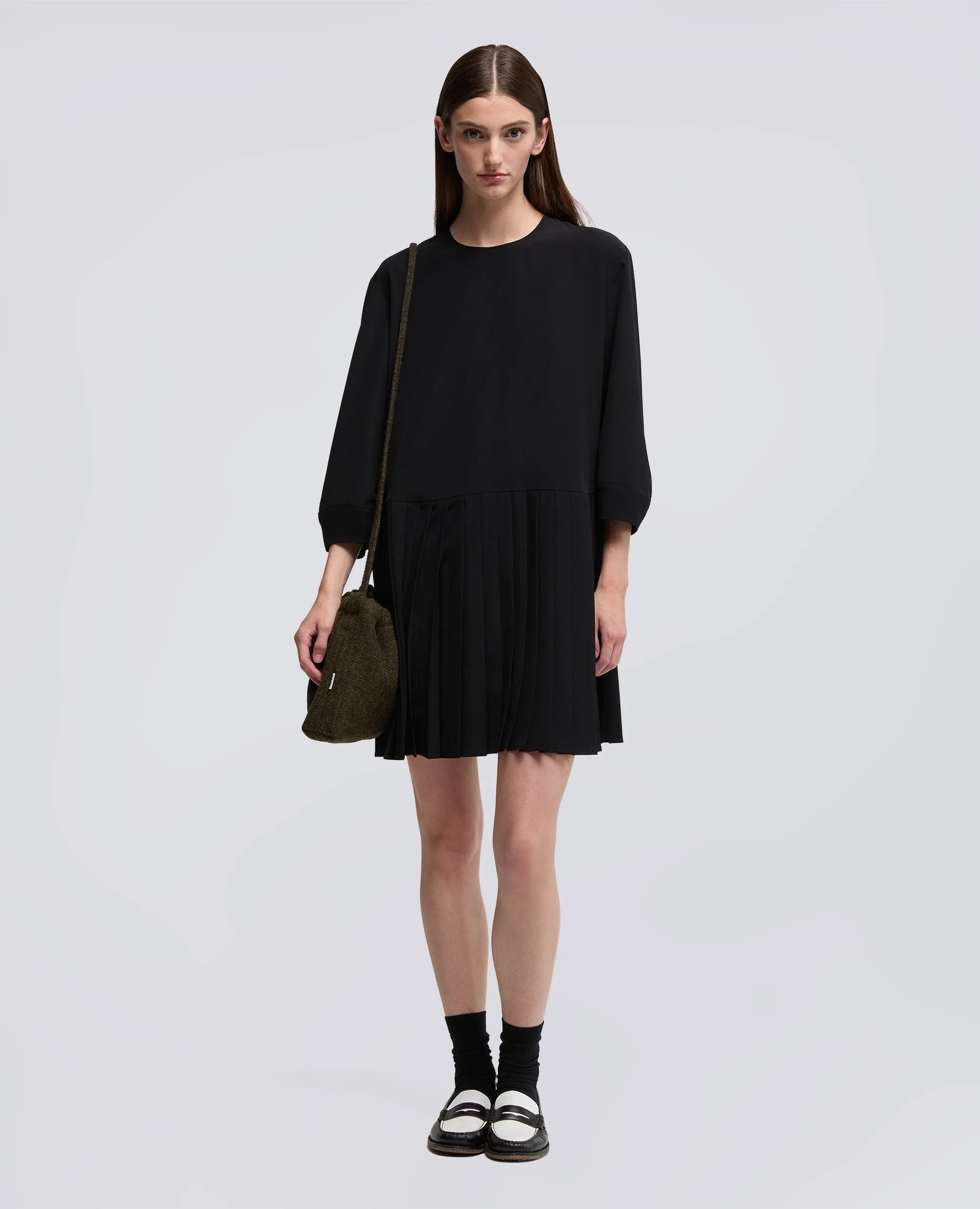 ABITO IN RASO CON GONNA PLISSE - NERO sold by Aspesi product image thumbnail 2