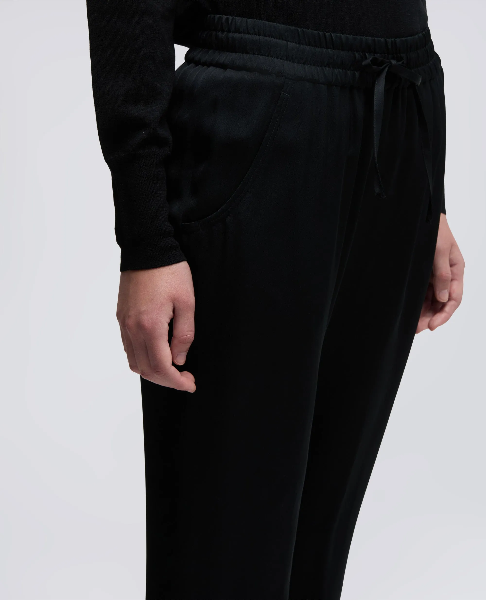 PANTALONE IN ENVERS SATIN - NERO sold by Aspesi product image thumbnail 4