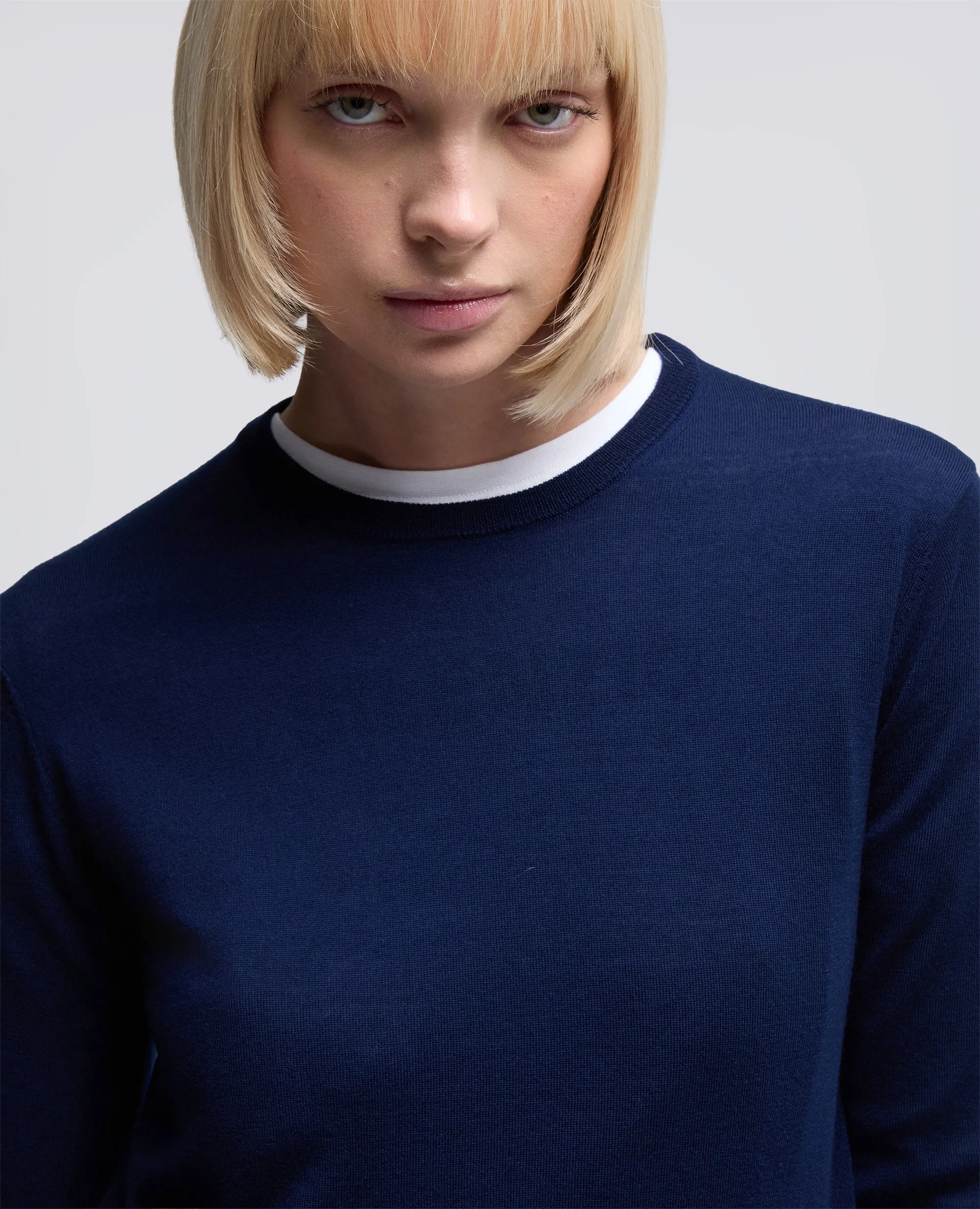 MAGLIA GIROCOLLO IN LANA MERINO - BLU sold by Aspesi product image thumbnail 4