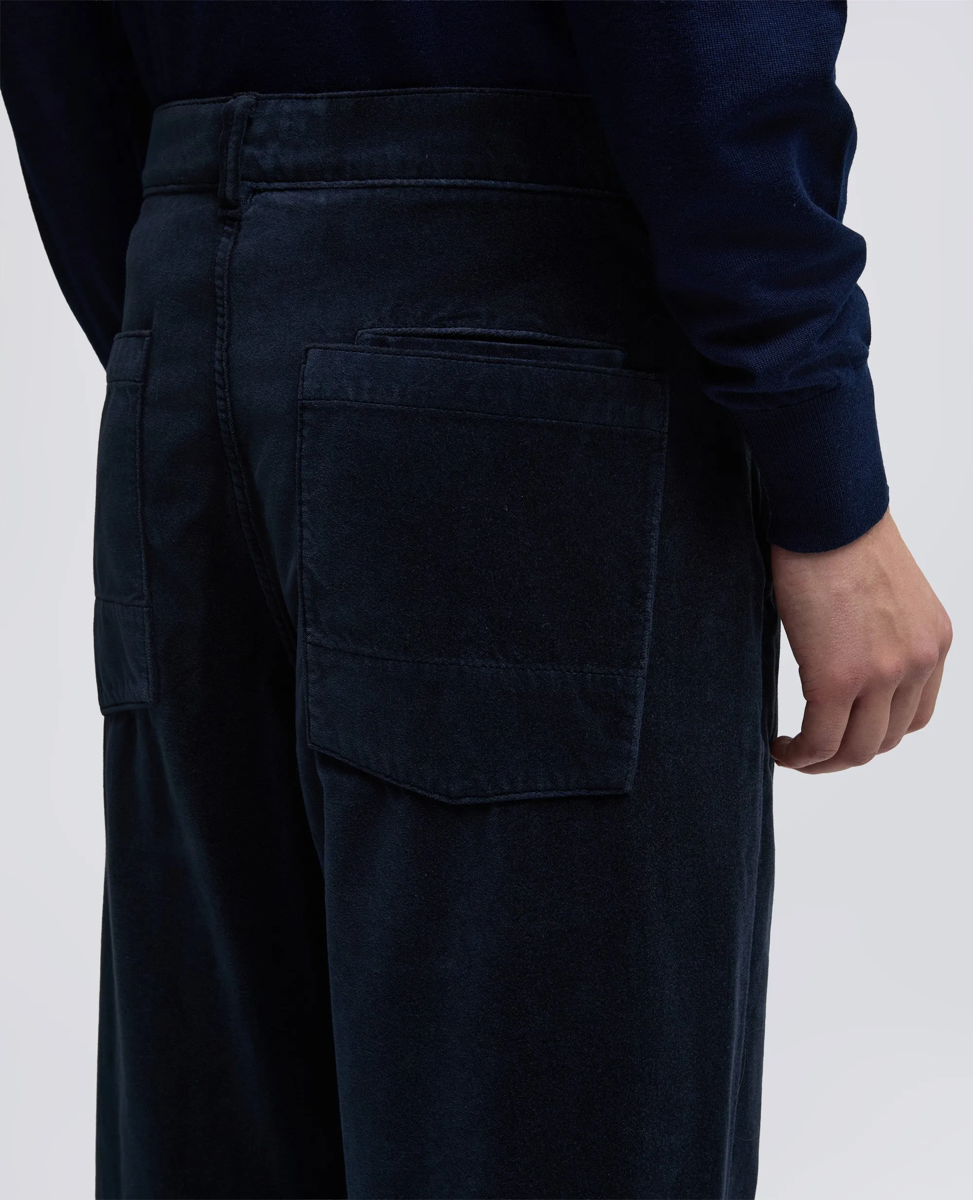 PANTALONE LAB WORKWEAR IN TELA DI COTONE - NAVY sold by Aspesi product image thumbnail 4