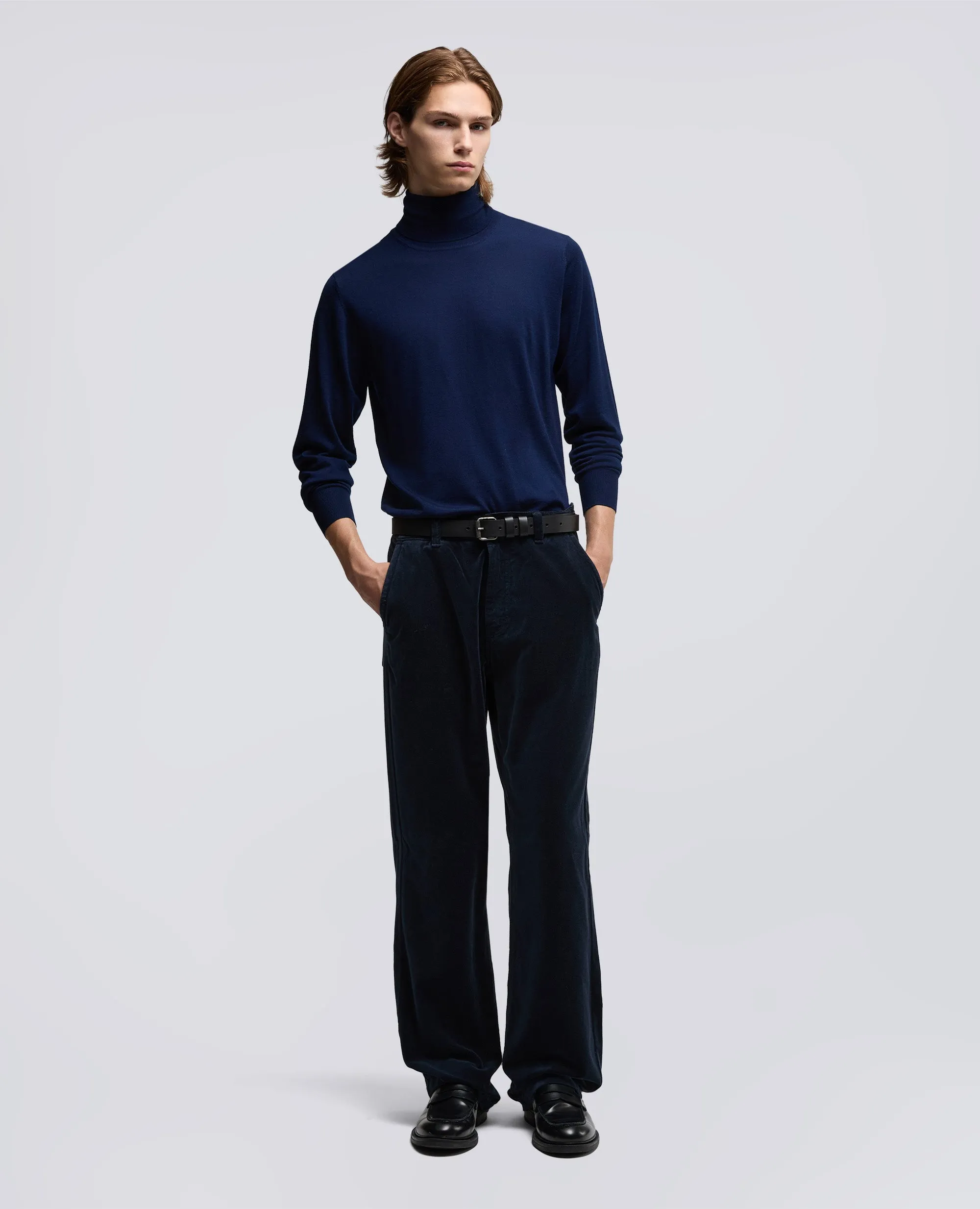 PANTALONE LAB WORKWEAR IN TELA DI COTONE - NAVY sold by Aspesi product image thumbnail 2