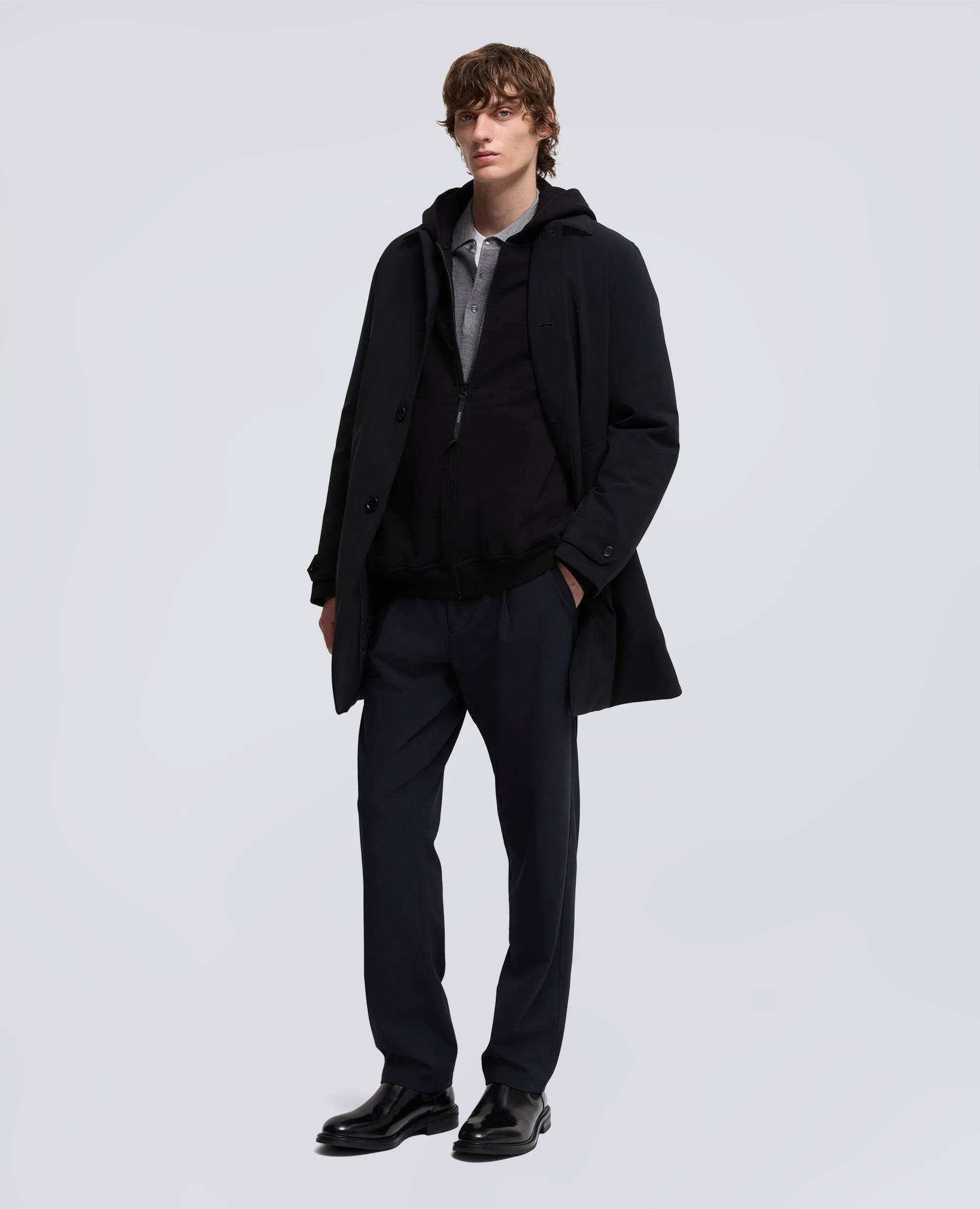 FELPA IN COTONE CON CAPPUCCIO - NERO sold by Aspesi product image thumbnail 2