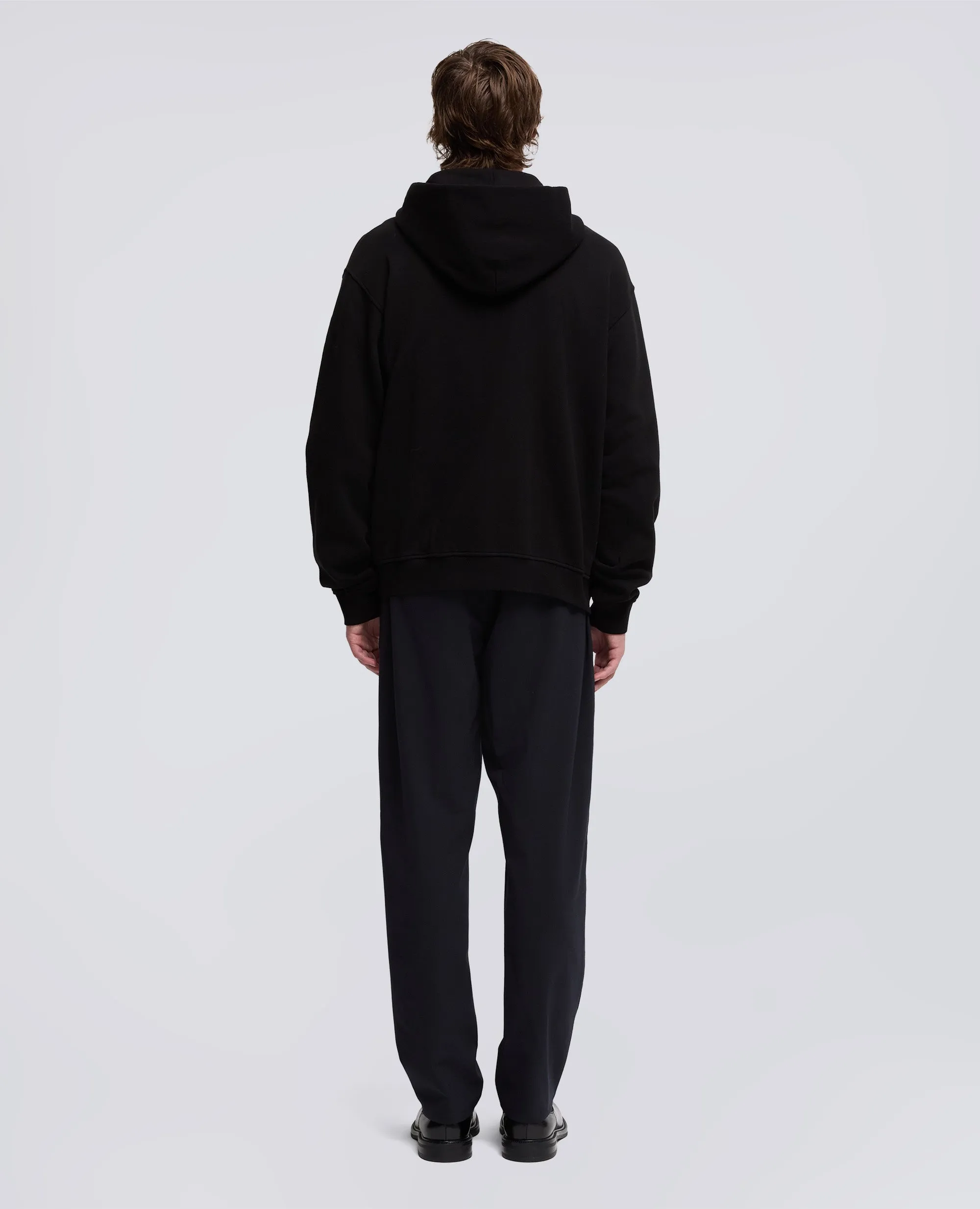 FELPA IN COTONE CON CAPPUCCIO - NERO sold by Aspesi product image thumbnail 3