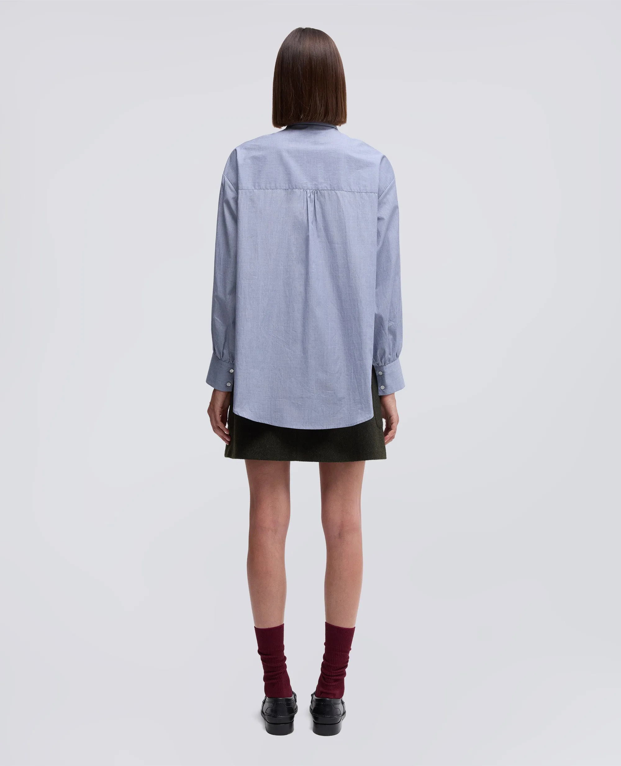 CAMICIA MASCHILE IN PIN POINT DI COTONE - CHAMBRAY sold by Aspesi product image thumbnail 3