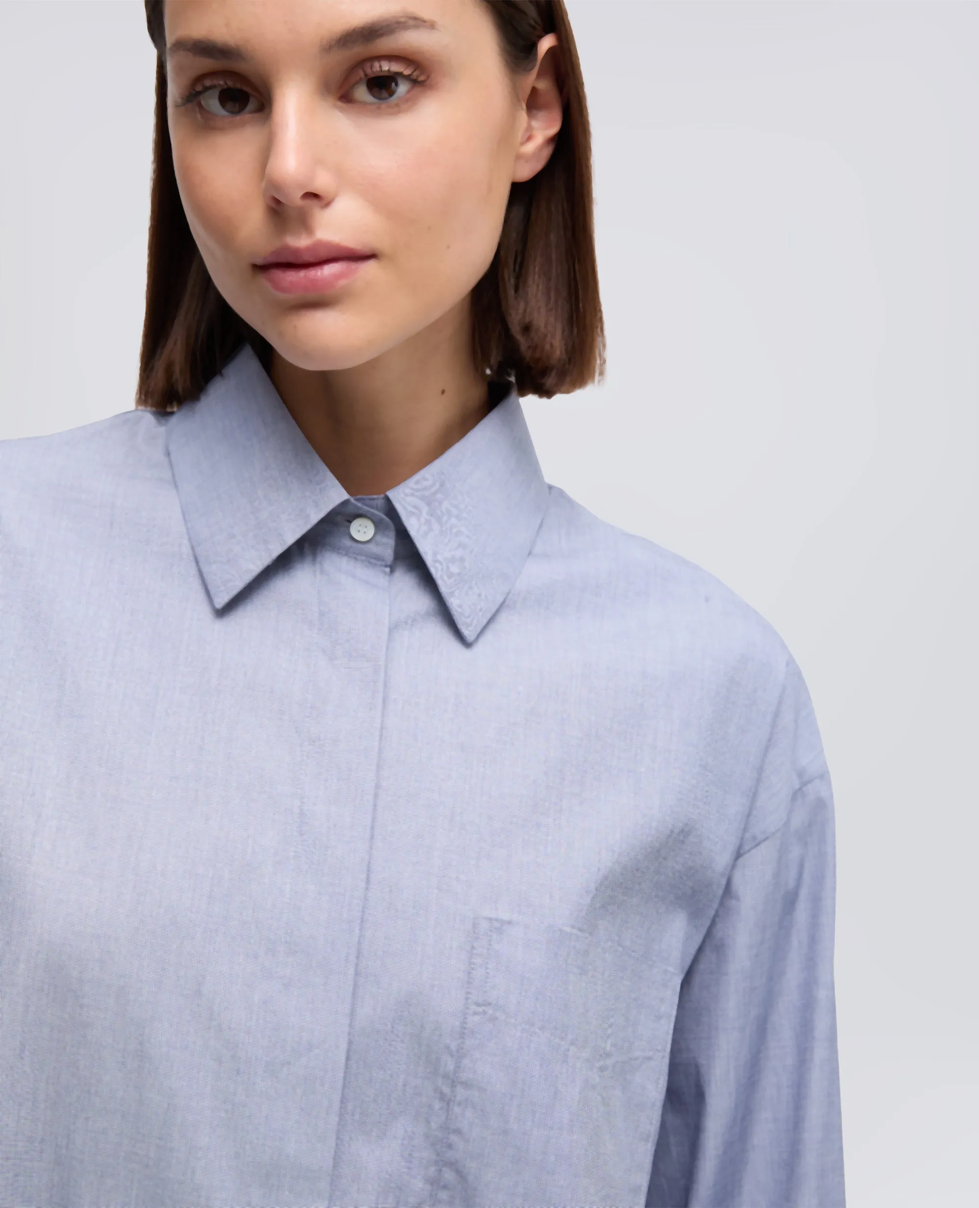 CAMICIA MASCHILE IN PIN POINT DI COTONE - CHAMBRAY sold by Aspesi product image thumbnail 4