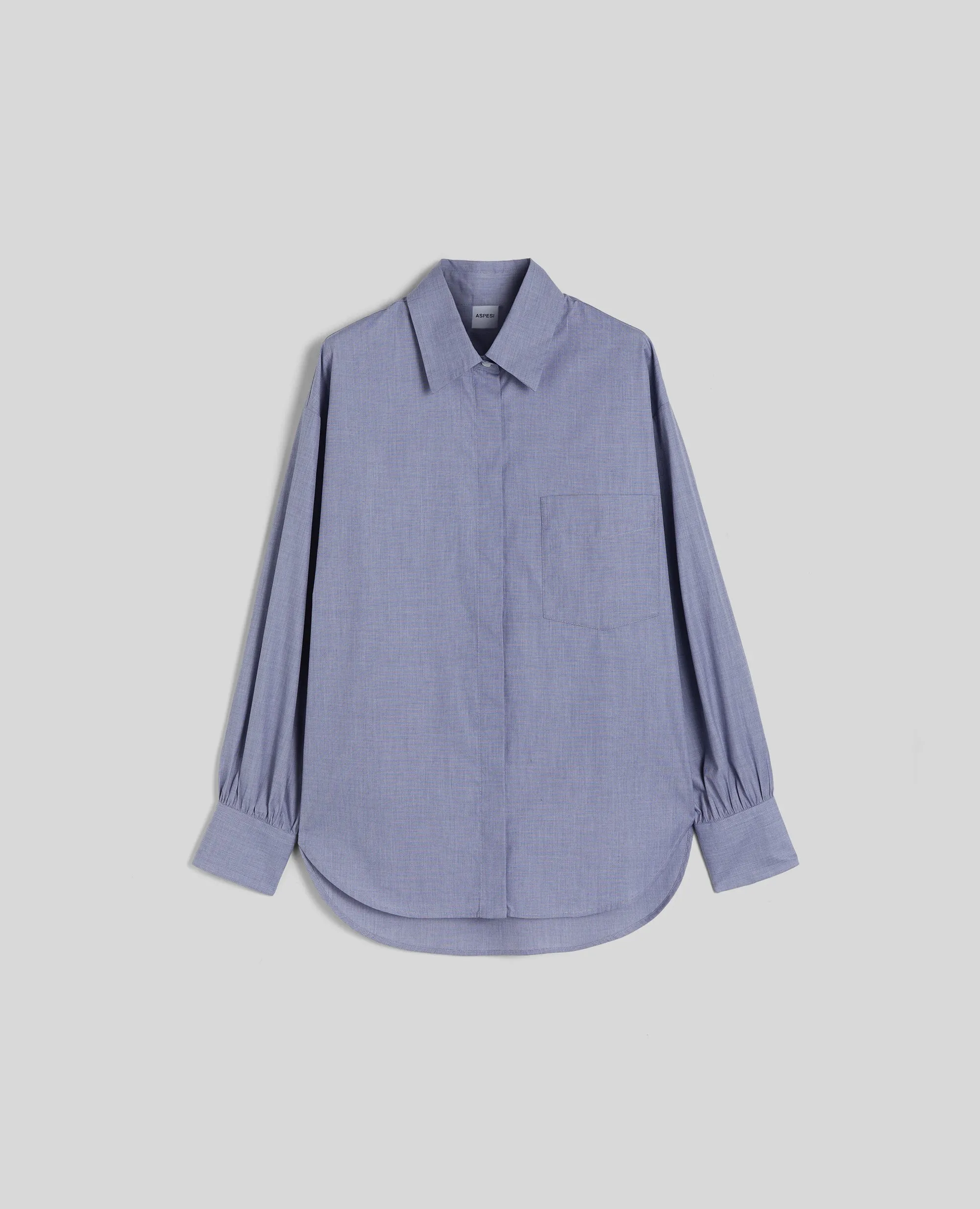 CAMICIA MASCHILE IN PIN POINT DI COTONE - CHAMBRAY sold by Aspesi