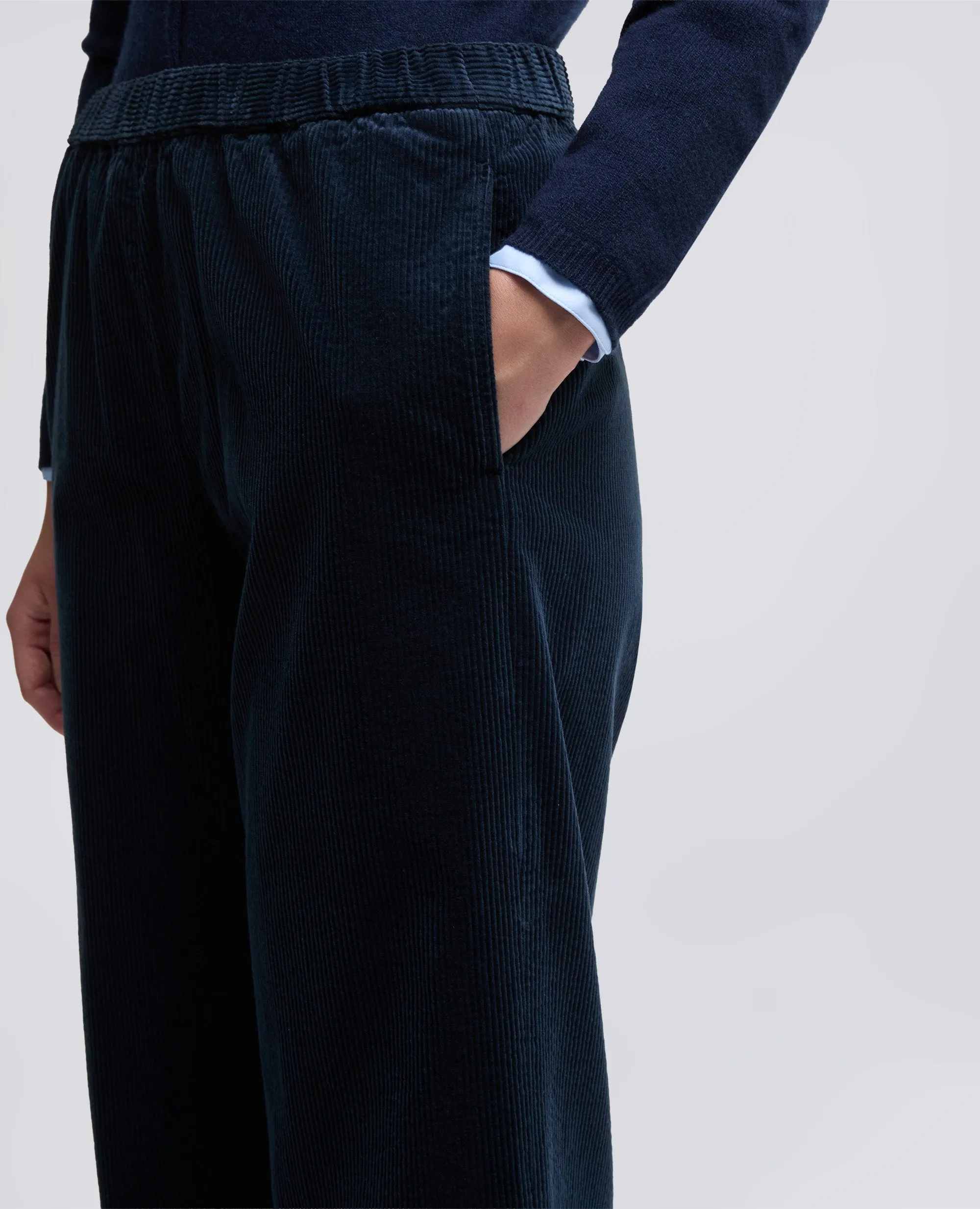 PANTALONE AMPIO IN VELLUTO A COSTE - NAVY sold by Aspesi product image thumbnail 4