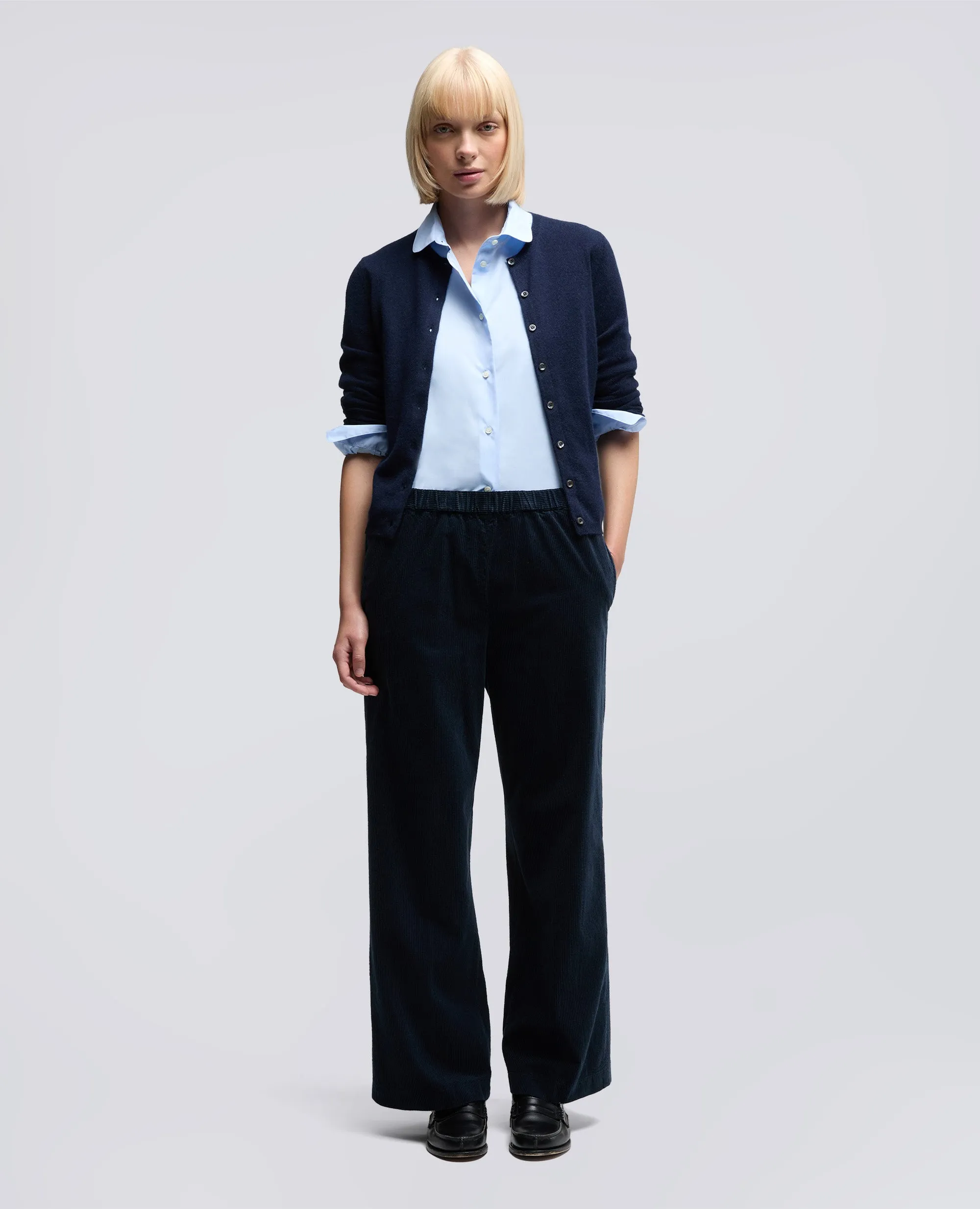 PANTALONE AMPIO IN VELLUTO A COSTE - NAVY sold by Aspesi product image thumbnail 2