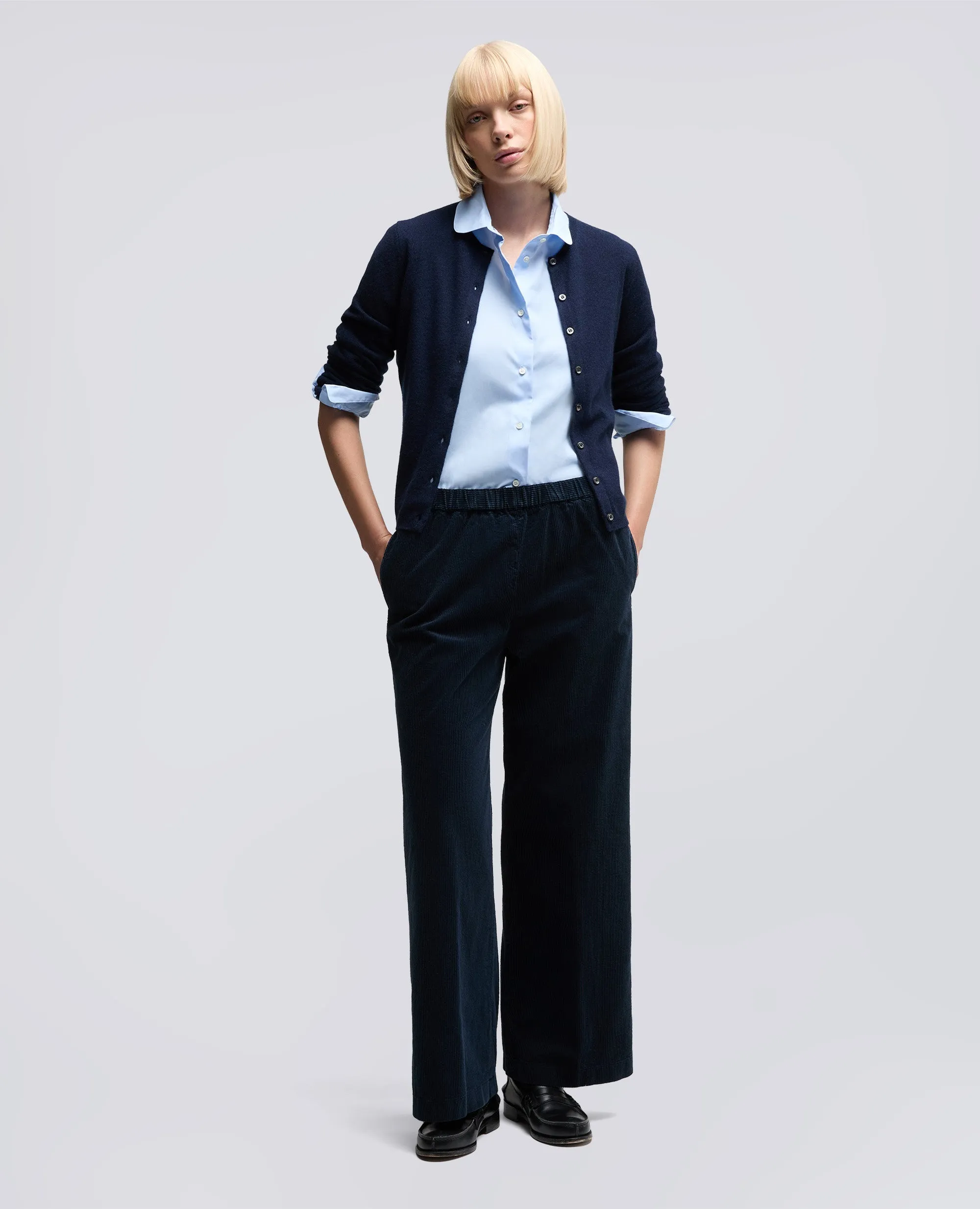 CAMICIA BOXY IN POPELINE DI COTONE - AZZURRO sold by Aspesi product image thumbnail 2