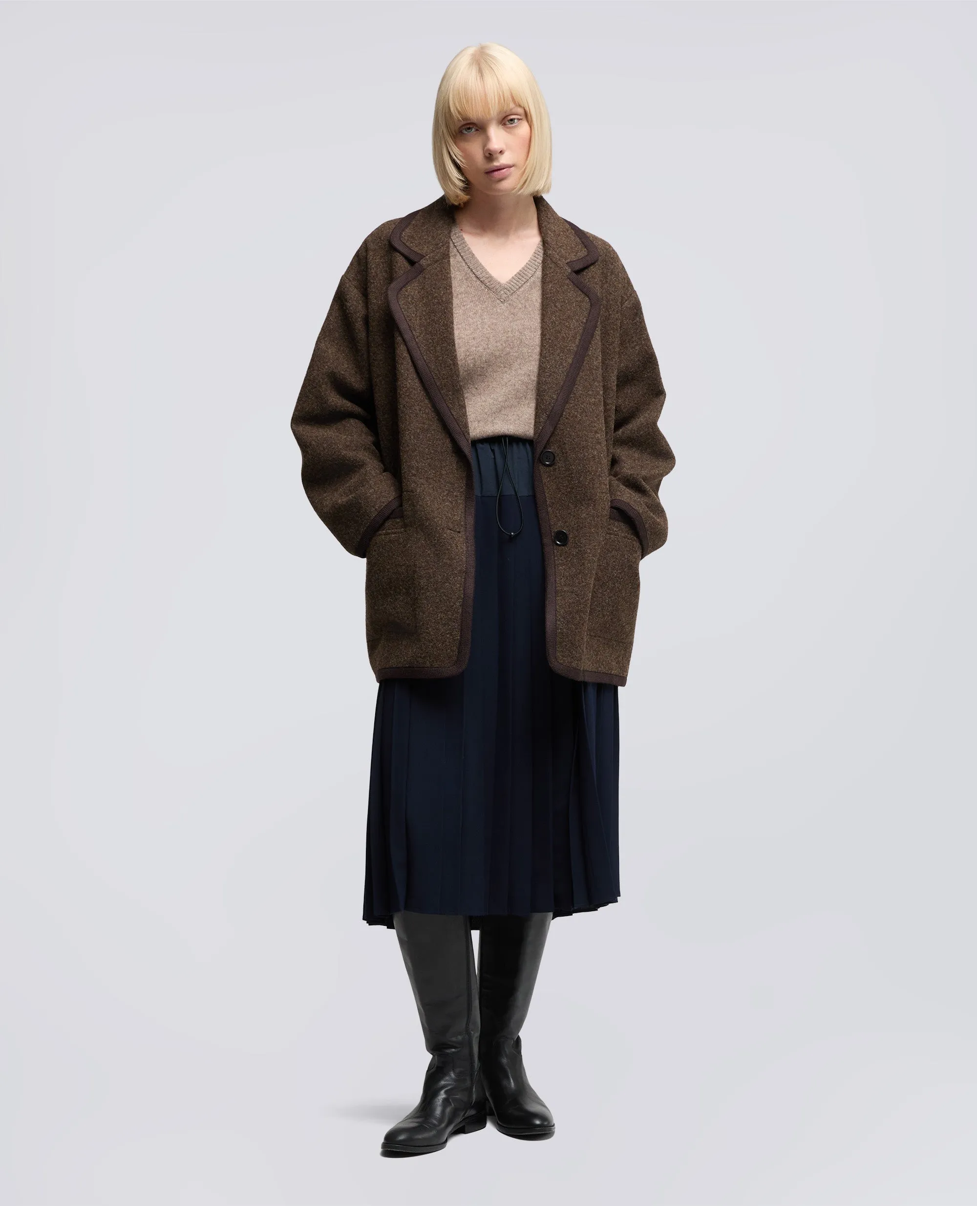 GIACCA IN LANA SHETLAND - MARRONE sold by Aspesi product image thumbnail 2