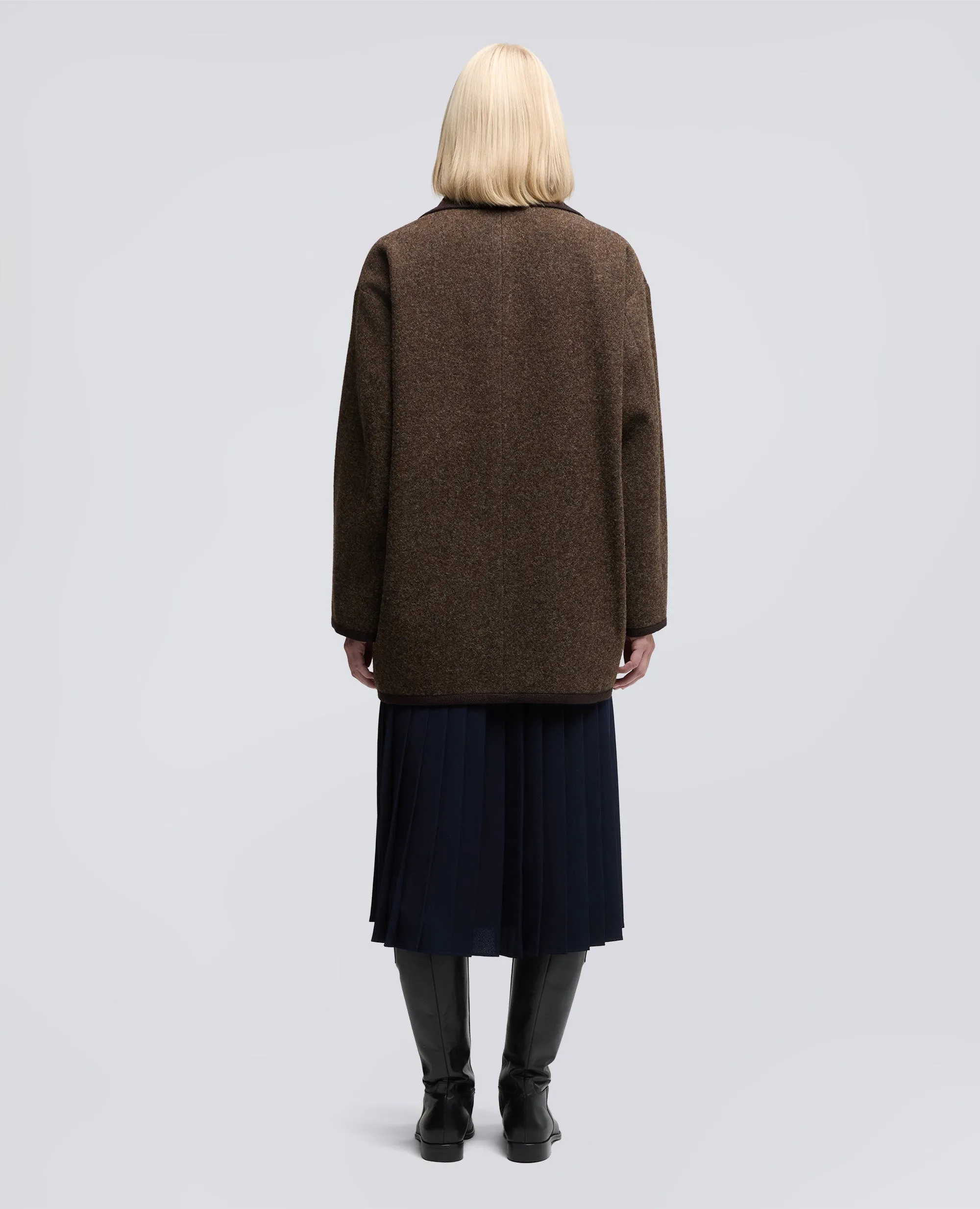GIACCA IN LANA SHETLAND - MARRONE sold by Aspesi product image thumbnail 3