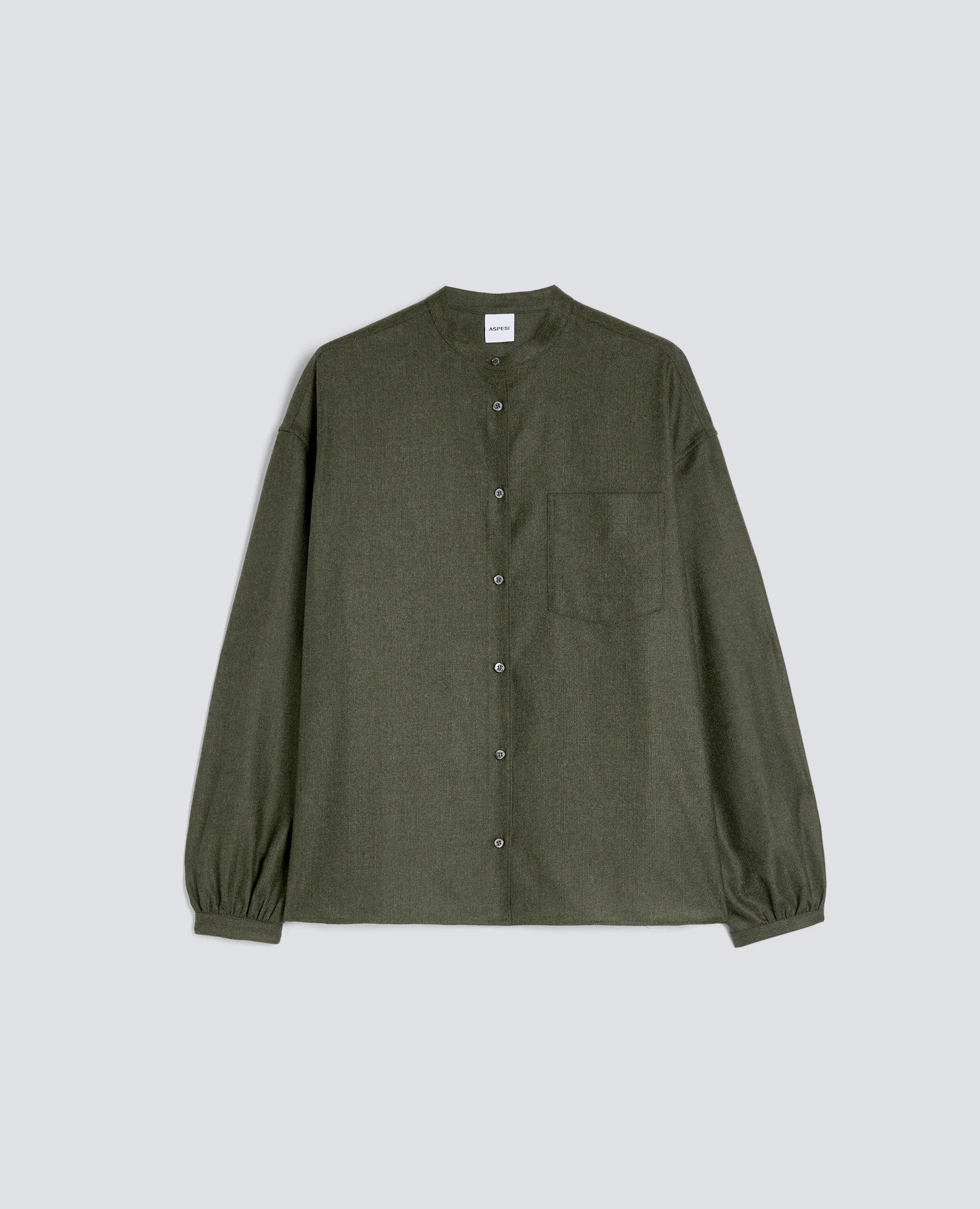 CAMICIA IN FLANELLA DI MISTO LANA - MILITARE sold by Aspesi