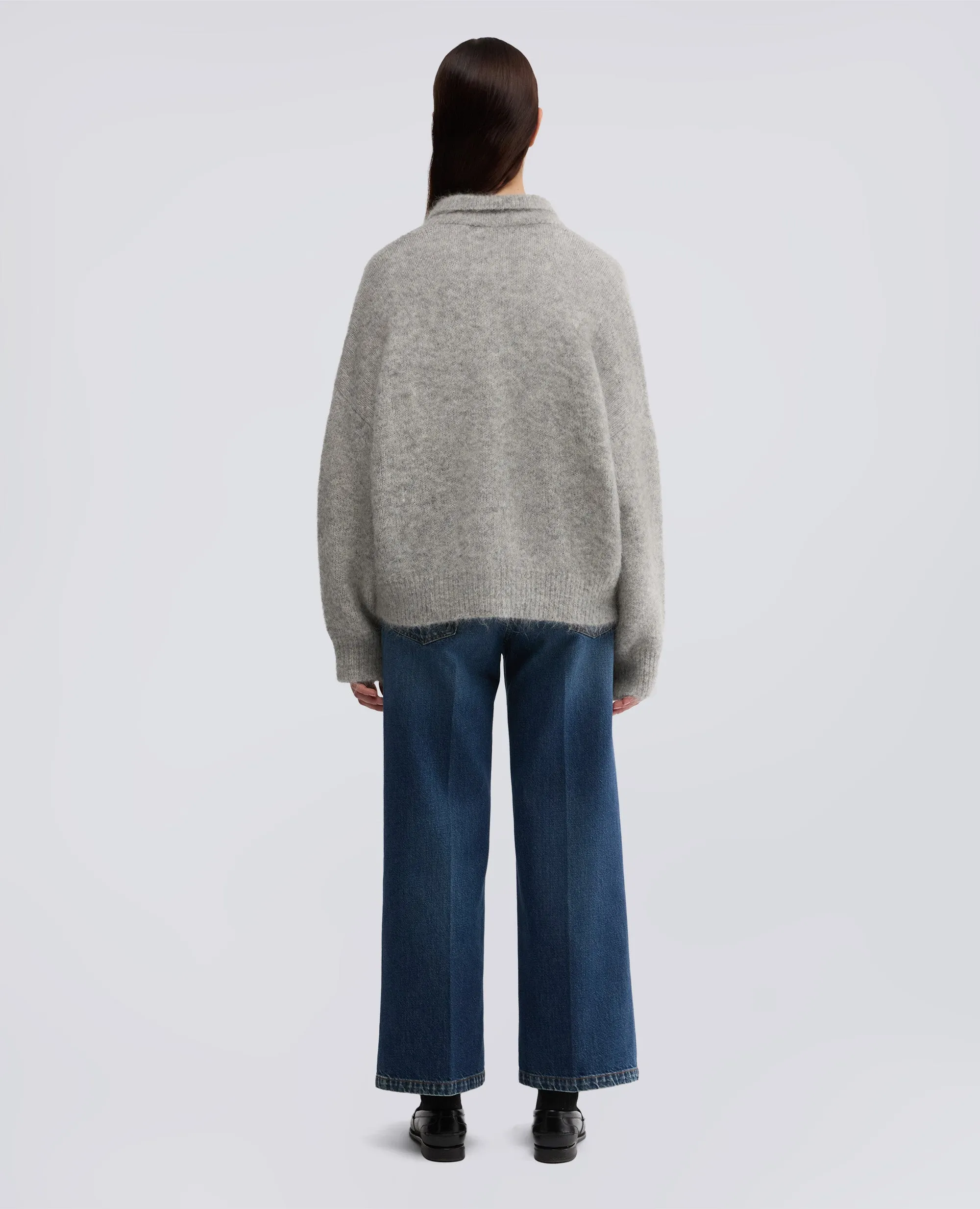 CARDIGAN IN MISTO LANA MOHAIR - GRIGIO sold by Aspesi product image thumbnail 3
