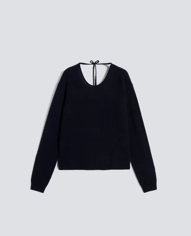MAGLIA IN MISTO LANA - BLU NAVY made by Aspesi