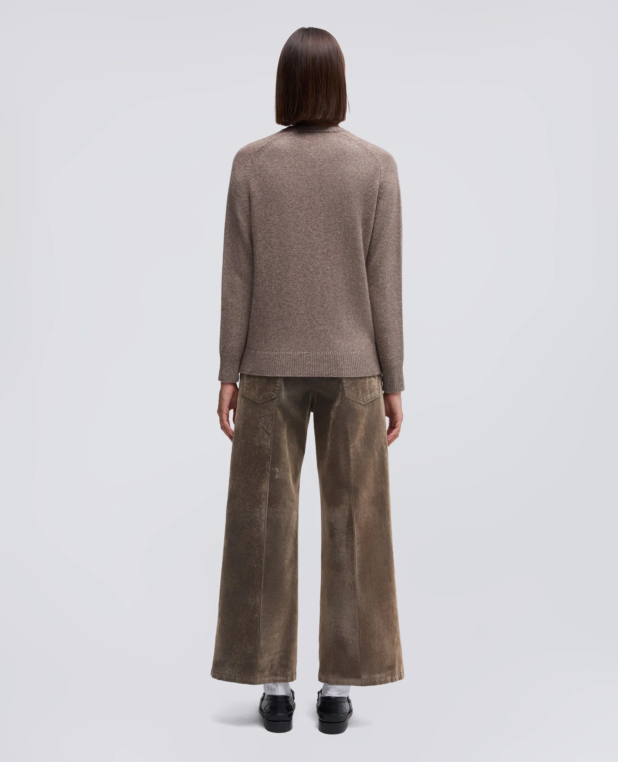 MAGLIA IN MISTO LANA CON SCOLLO A V - TORTORA sold by Aspesi product image thumbnail 3