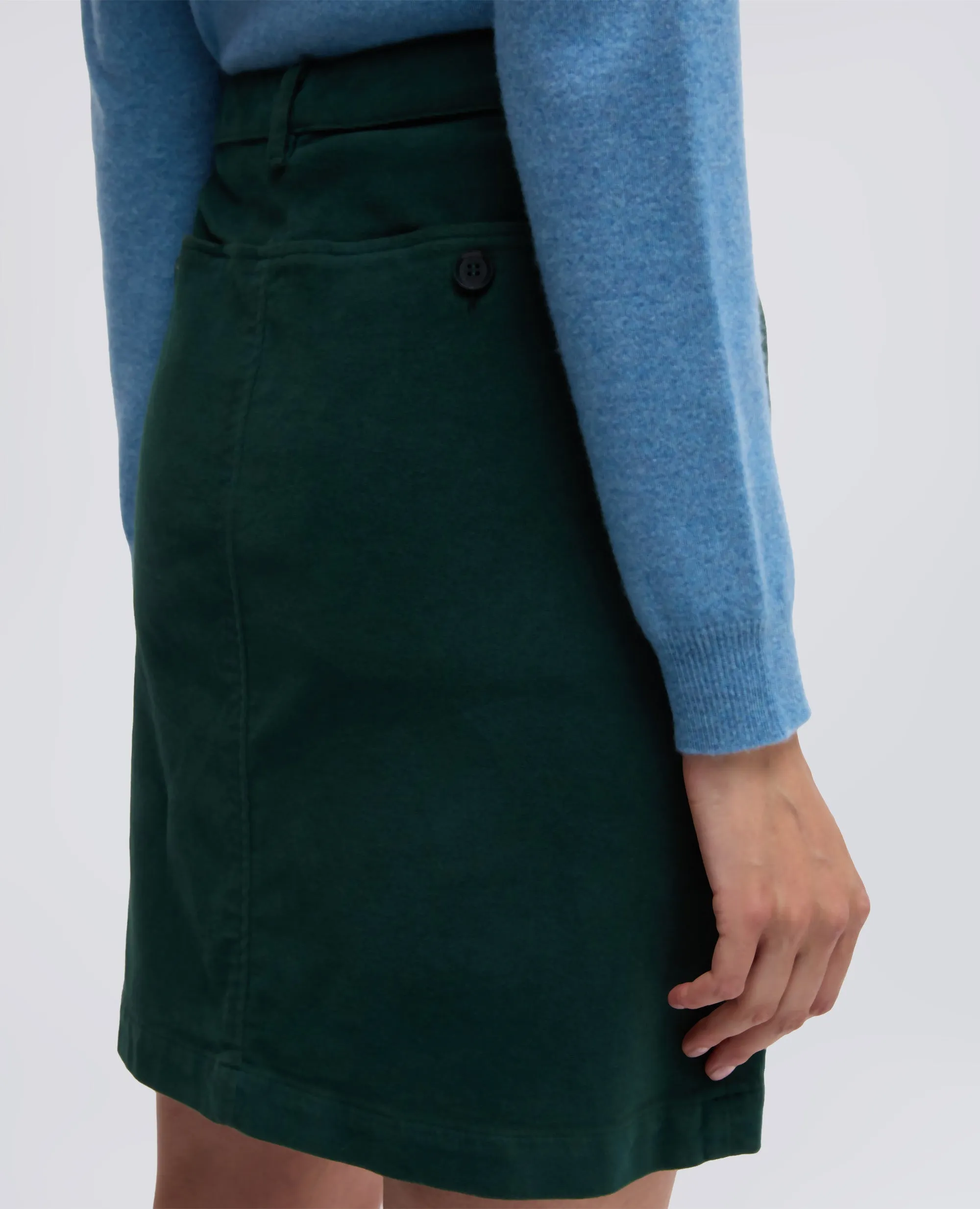 MINIGONNA IN FUSTAGNO STRETCH - VERDE INGLESE sold by Aspesi product image thumbnail 4