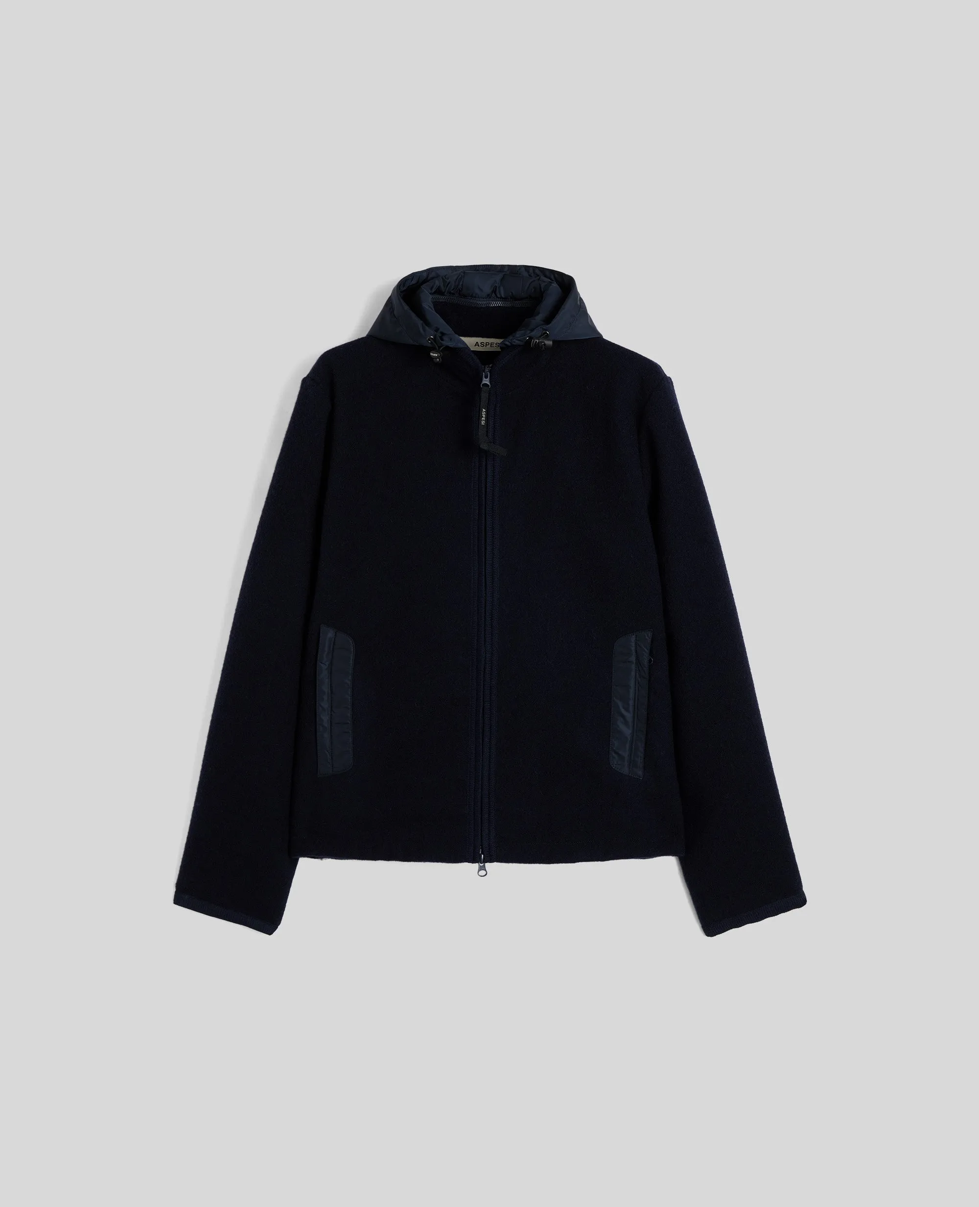 GIUBBOTTO WERNER IN LANA SHETLAND - NAVY sold by Aspesi