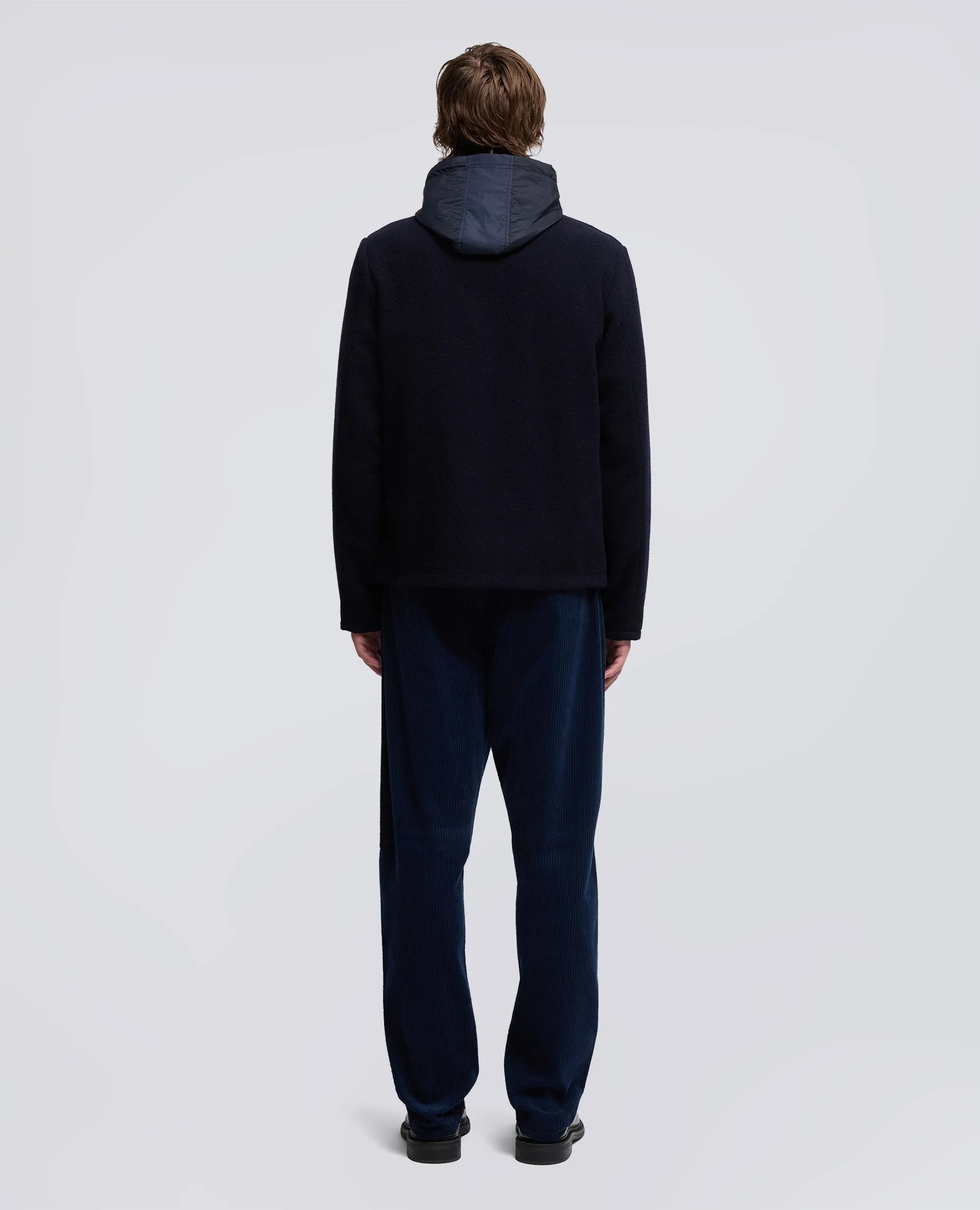 GIUBBOTTO WERNER IN LANA SHETLAND - NAVY sold by Aspesi product image thumbnail 3