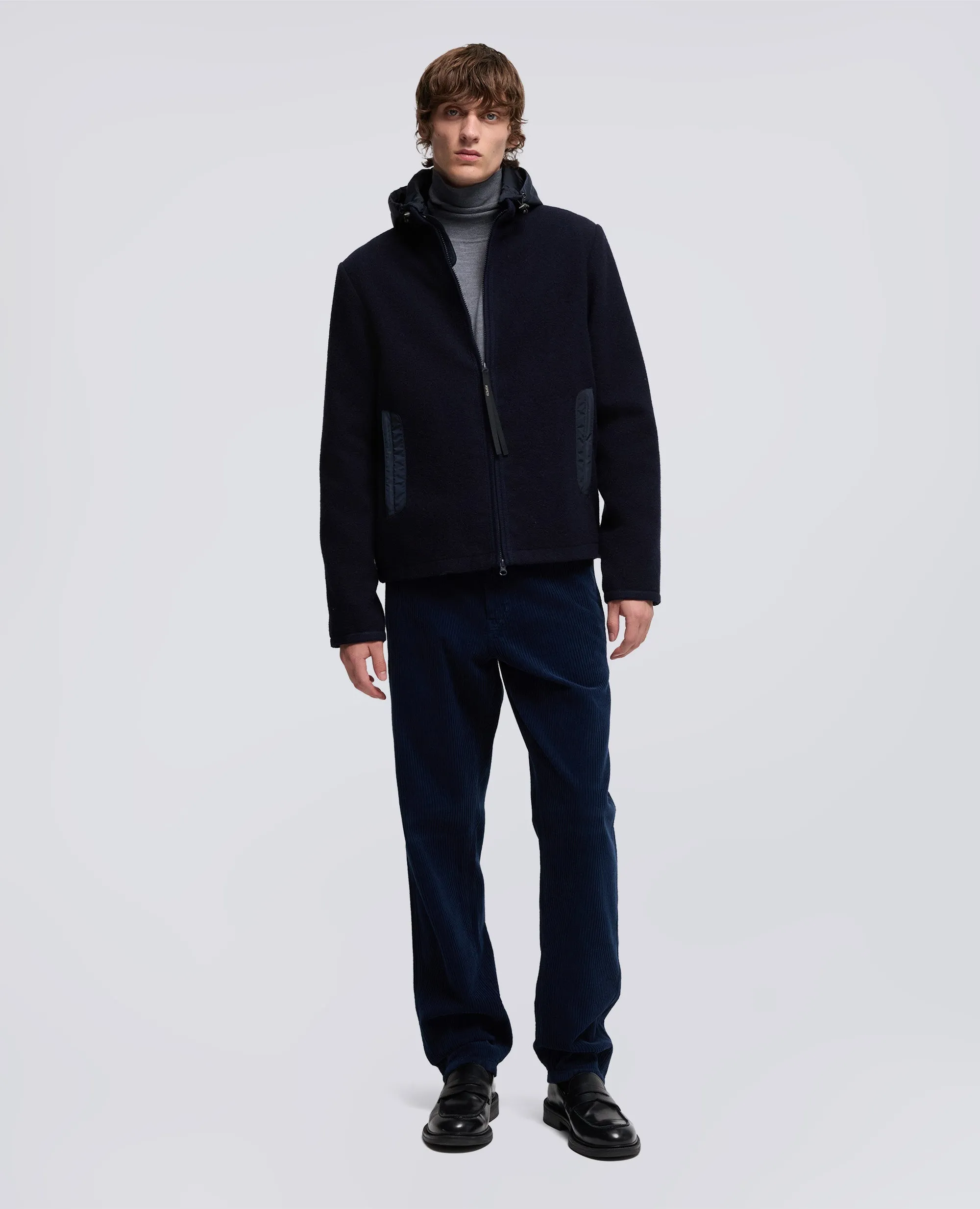 GIUBBOTTO WERNER IN LANA SHETLAND - NAVY sold by Aspesi product image thumbnail 2